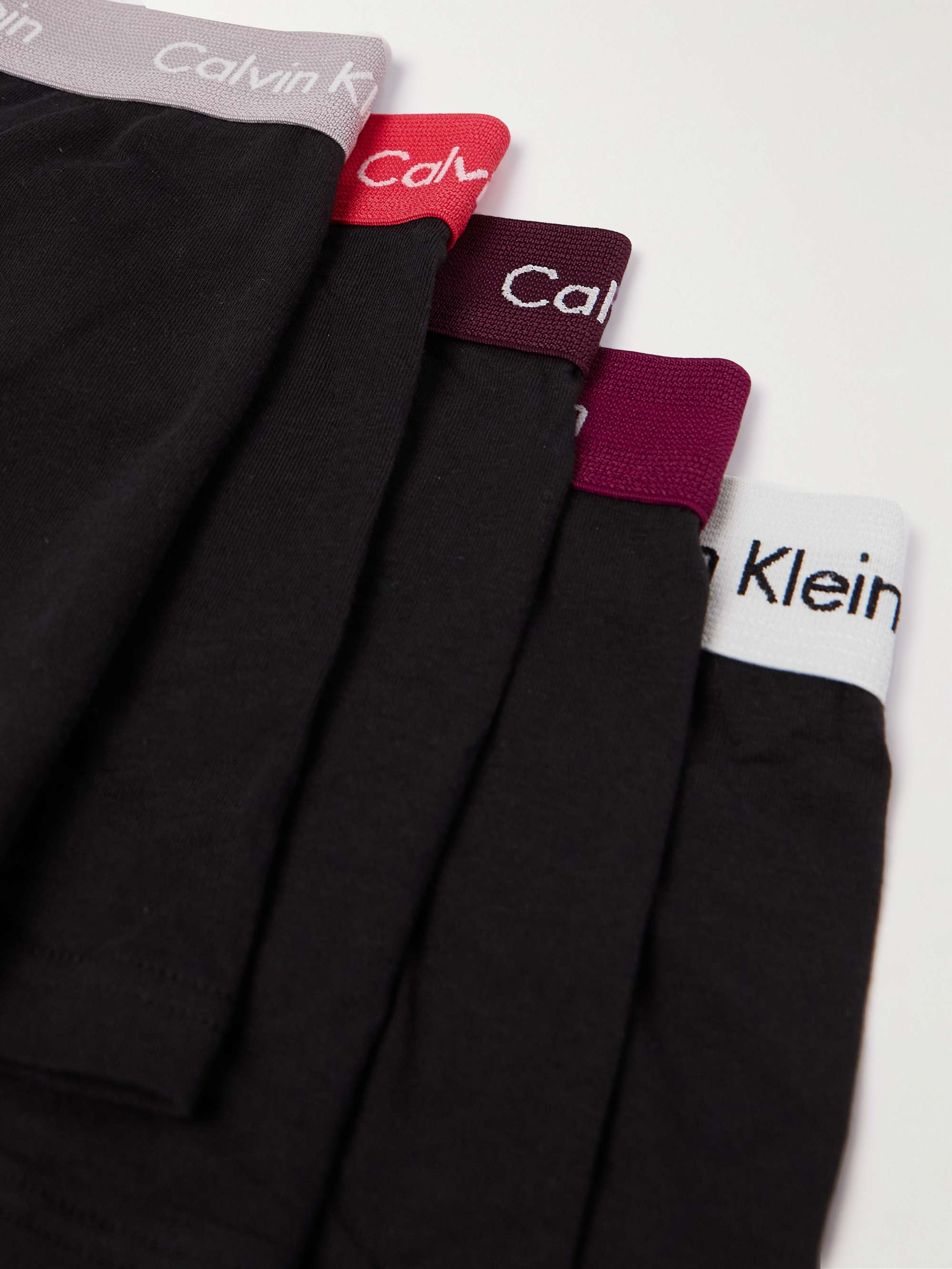 CALVIN KLEIN UNDERWEAR Five-Pack Stretch-Cotton Boxer Briefs