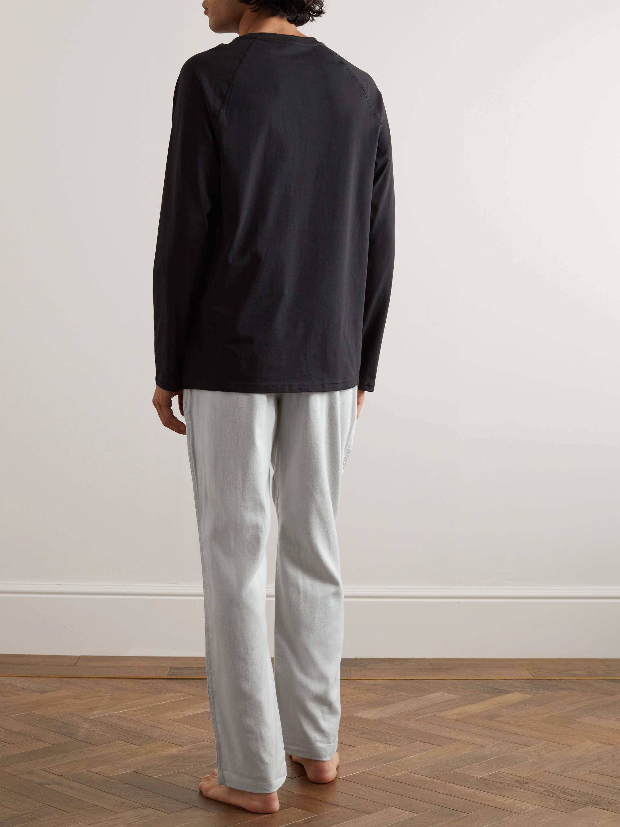 CALVIN KLEIN UNDERWEAR Logo-Print Cotton-Blend Jersey Pyjama Set