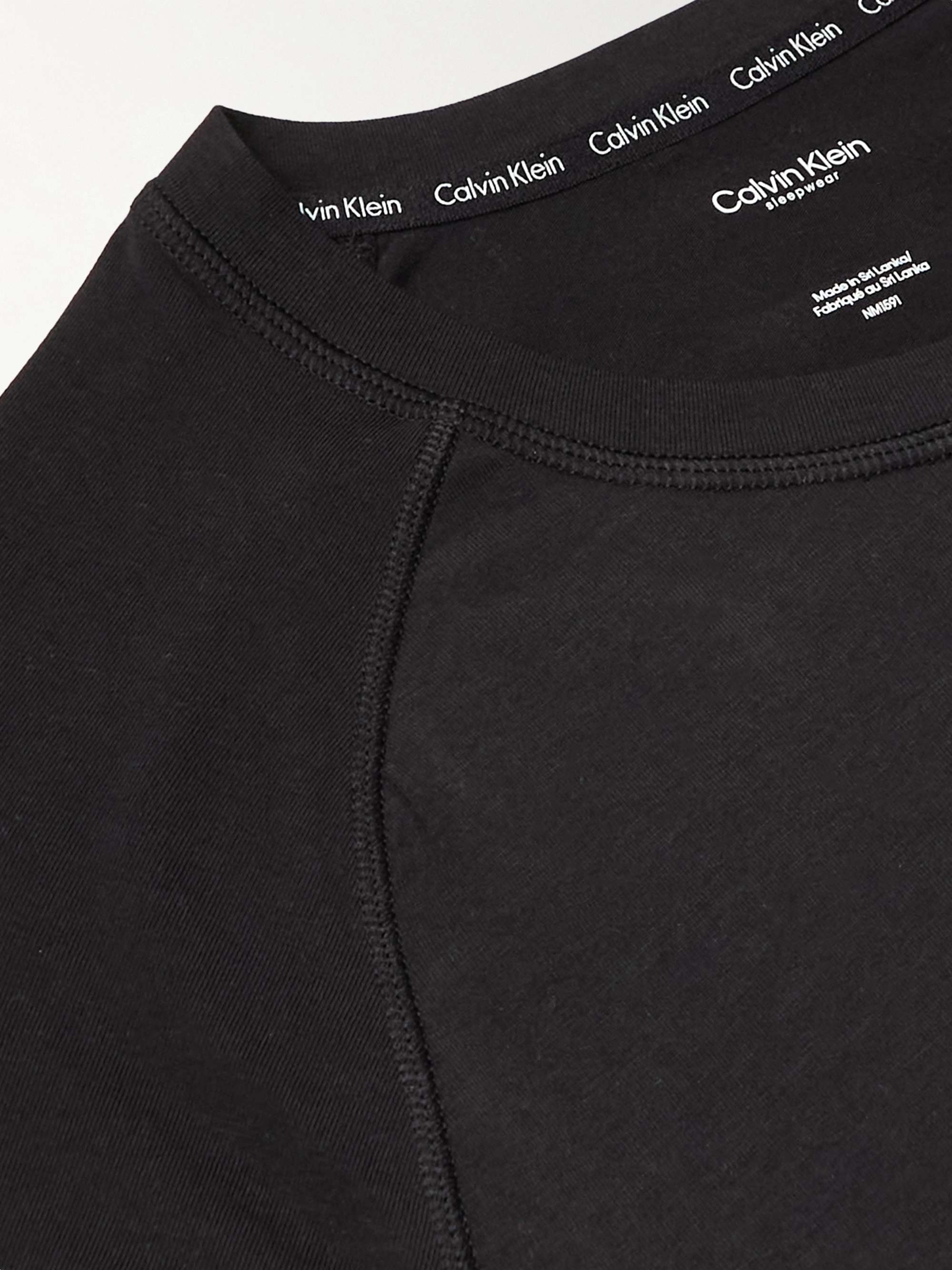CALVIN KLEIN UNDERWEAR Logo-Print Cotton-Blend Jersey Pyjama Set