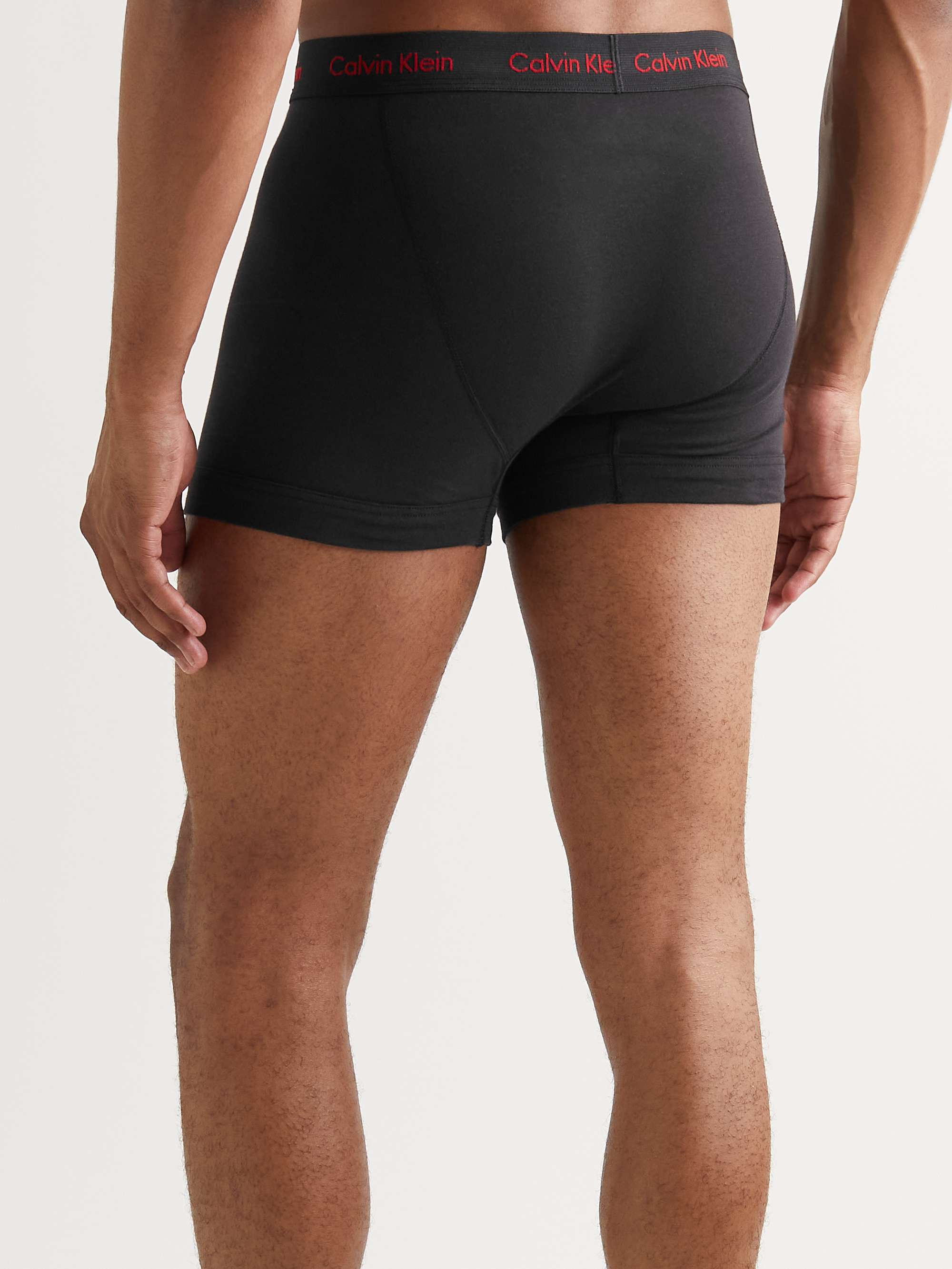 CALVIN KLEIN UNDERWEAR Three-Pack Stretch-Cotton Boxer Briefs