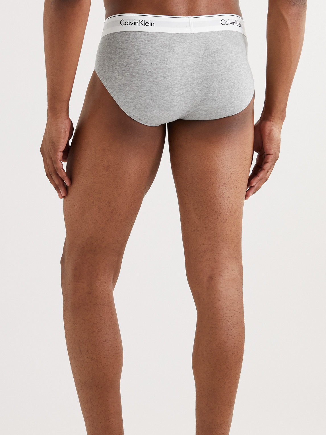 Shop Calvin Klein Underwear Three-pack Stretch-cotton Briefs In Multi