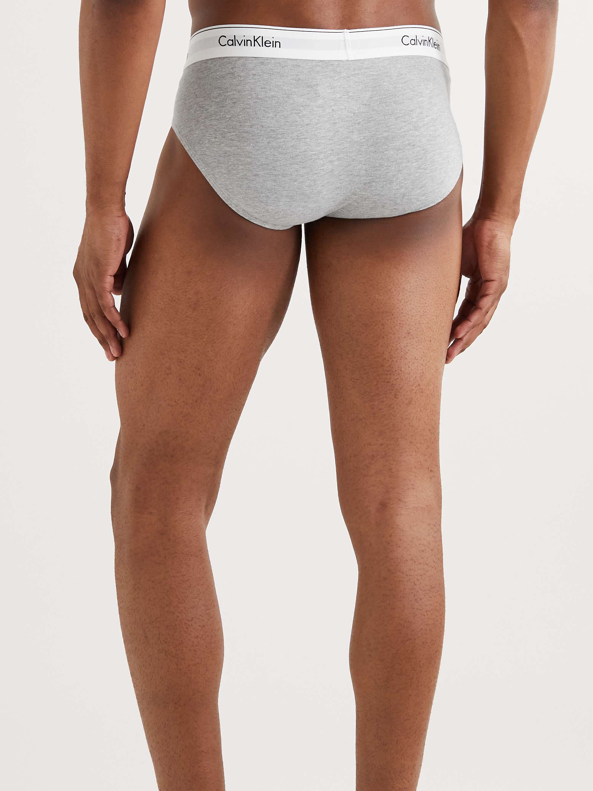 CALVIN KLEIN UNDERWEAR Three-Pack Stretch-Cotton Briefs