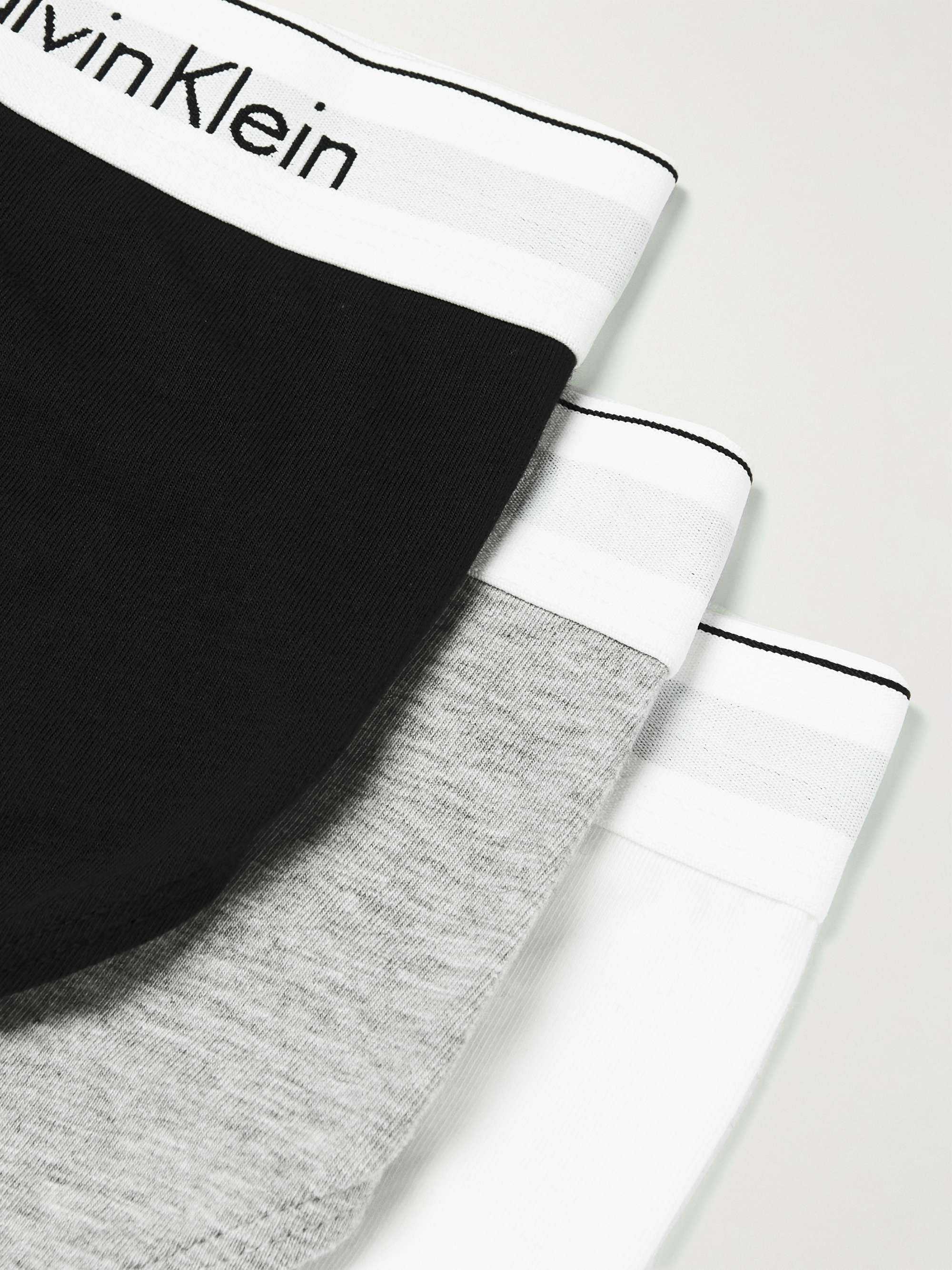 CALVIN KLEIN UNDERWEAR Three-Pack Stretch-Cotton Briefs