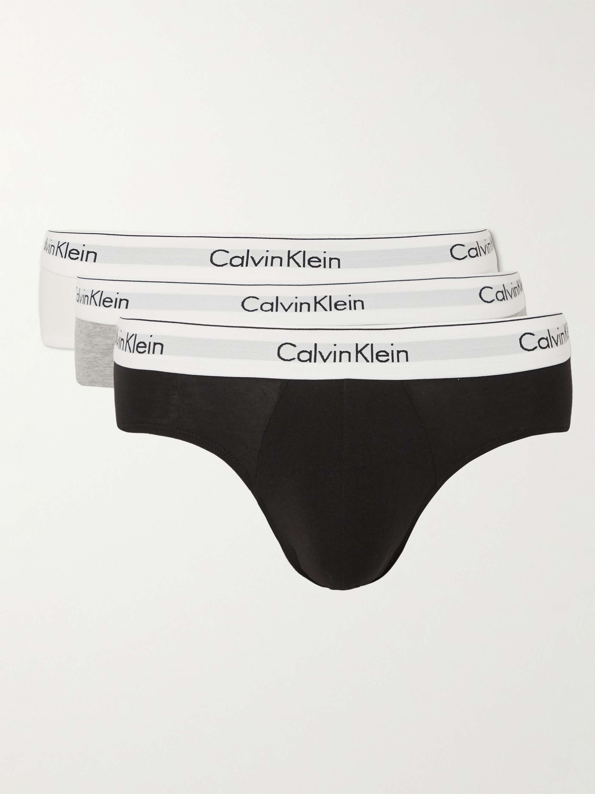 Multi Three-Pack Stretch-Cotton Briefs | CALVIN KLEIN UNDERWEAR | MR PORTER