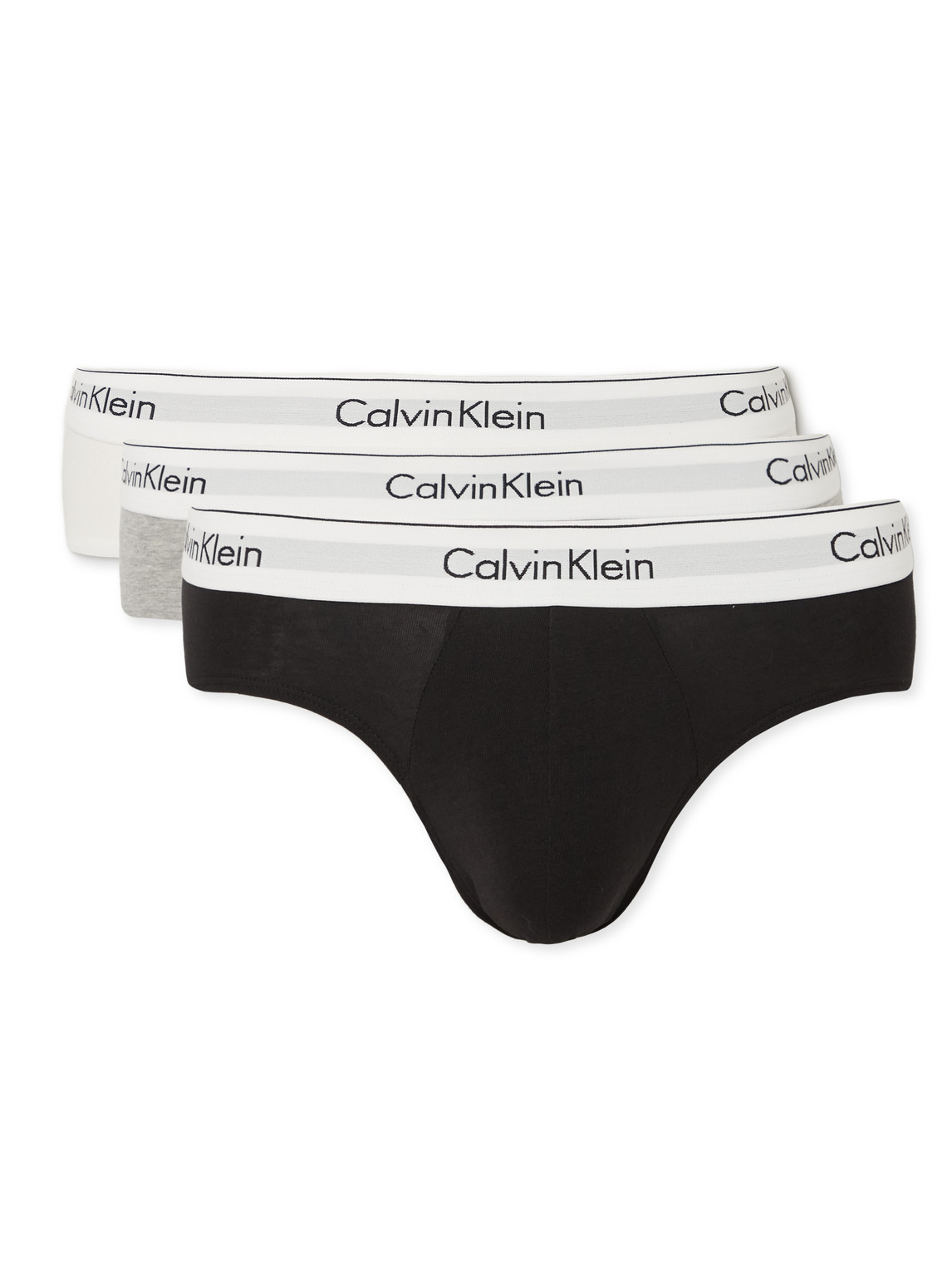 Calvin Klein Underwear Pack Of 3 Logo Band Cotton Briefs In Multi