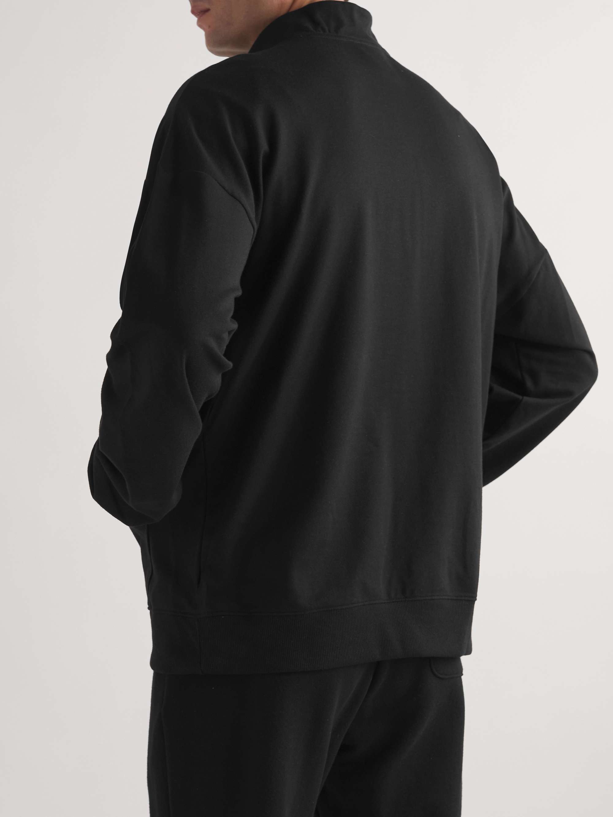CALVIN KLEIN UNDERWEAR Cotton-Blend Jersey Half-Zip Sweatshirt