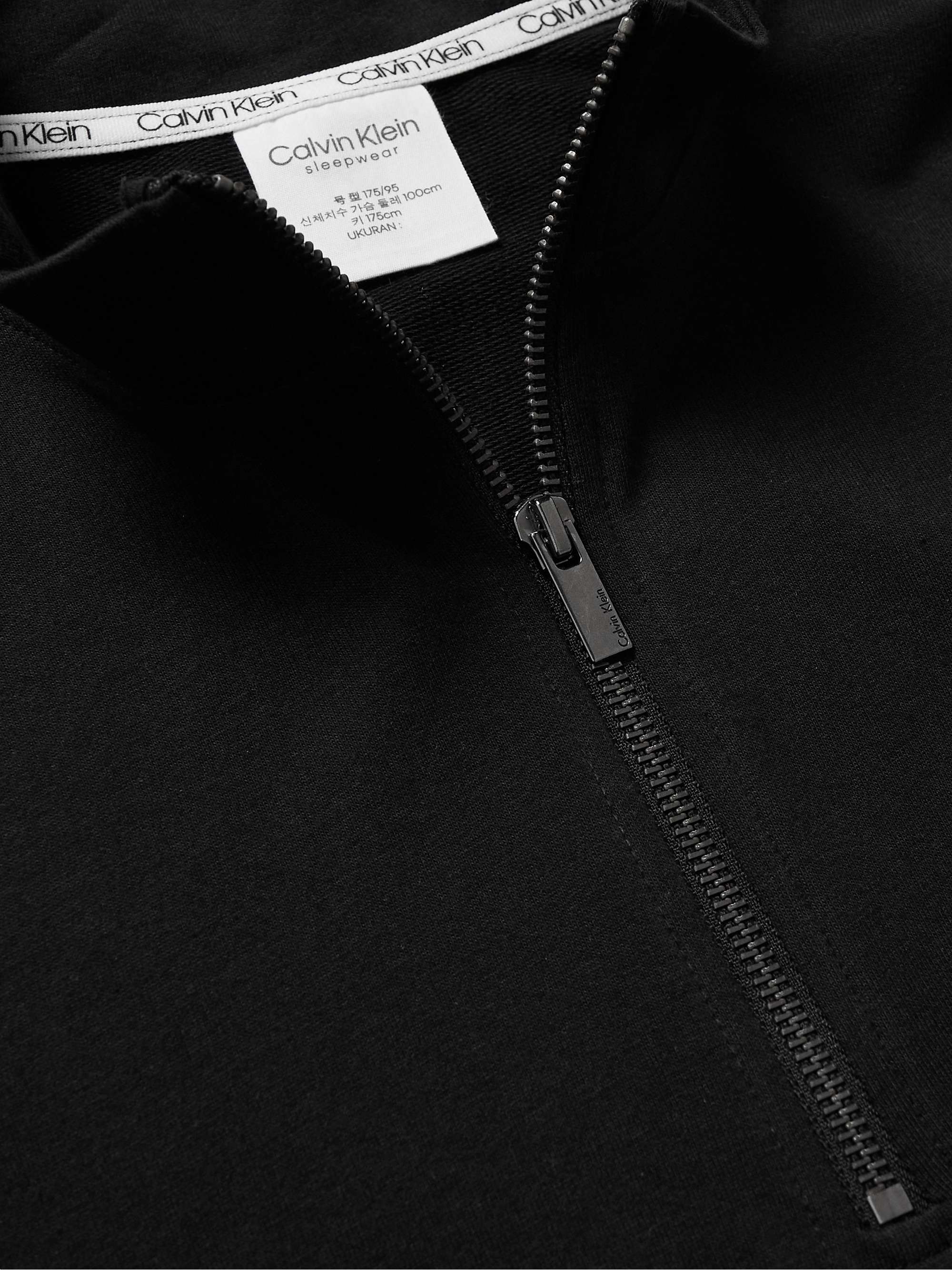CALVIN KLEIN UNDERWEAR Cotton-Blend Jersey Half-Zip Sweatshirt