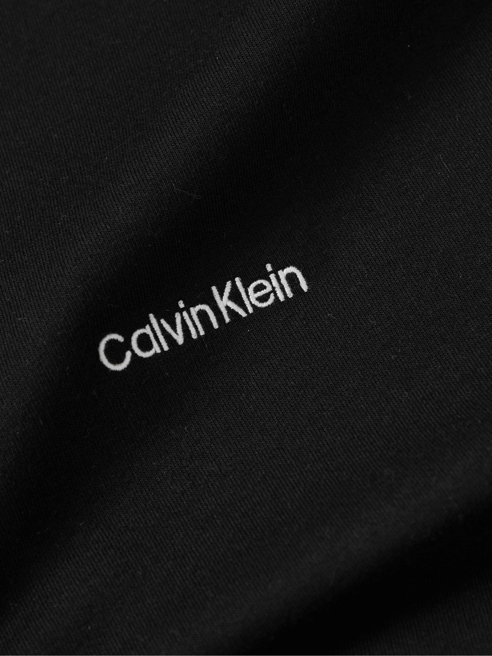 CALVIN KLEIN UNDERWEAR Cotton-Blend Jersey Half-Zip Sweatshirt