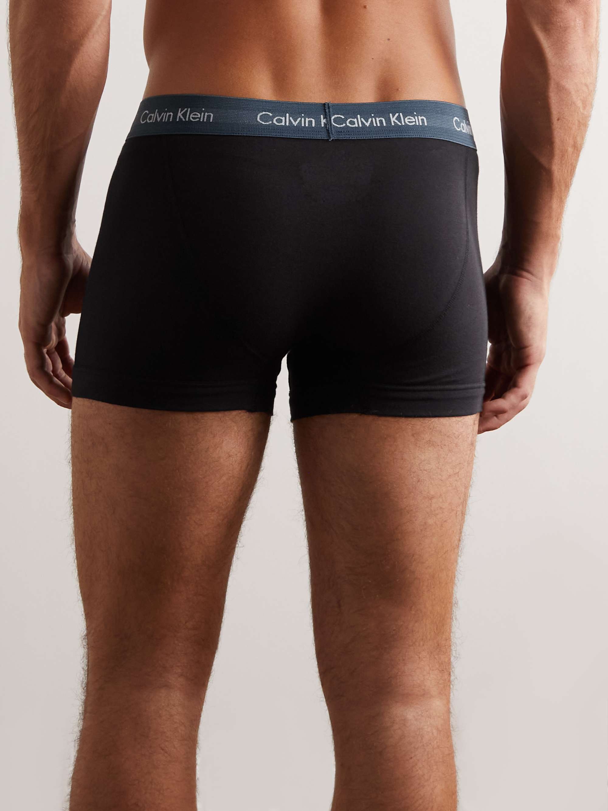 CALVIN KLEIN UNDERWEAR Three-Pack Stretch-Cotton Boxer Briefs