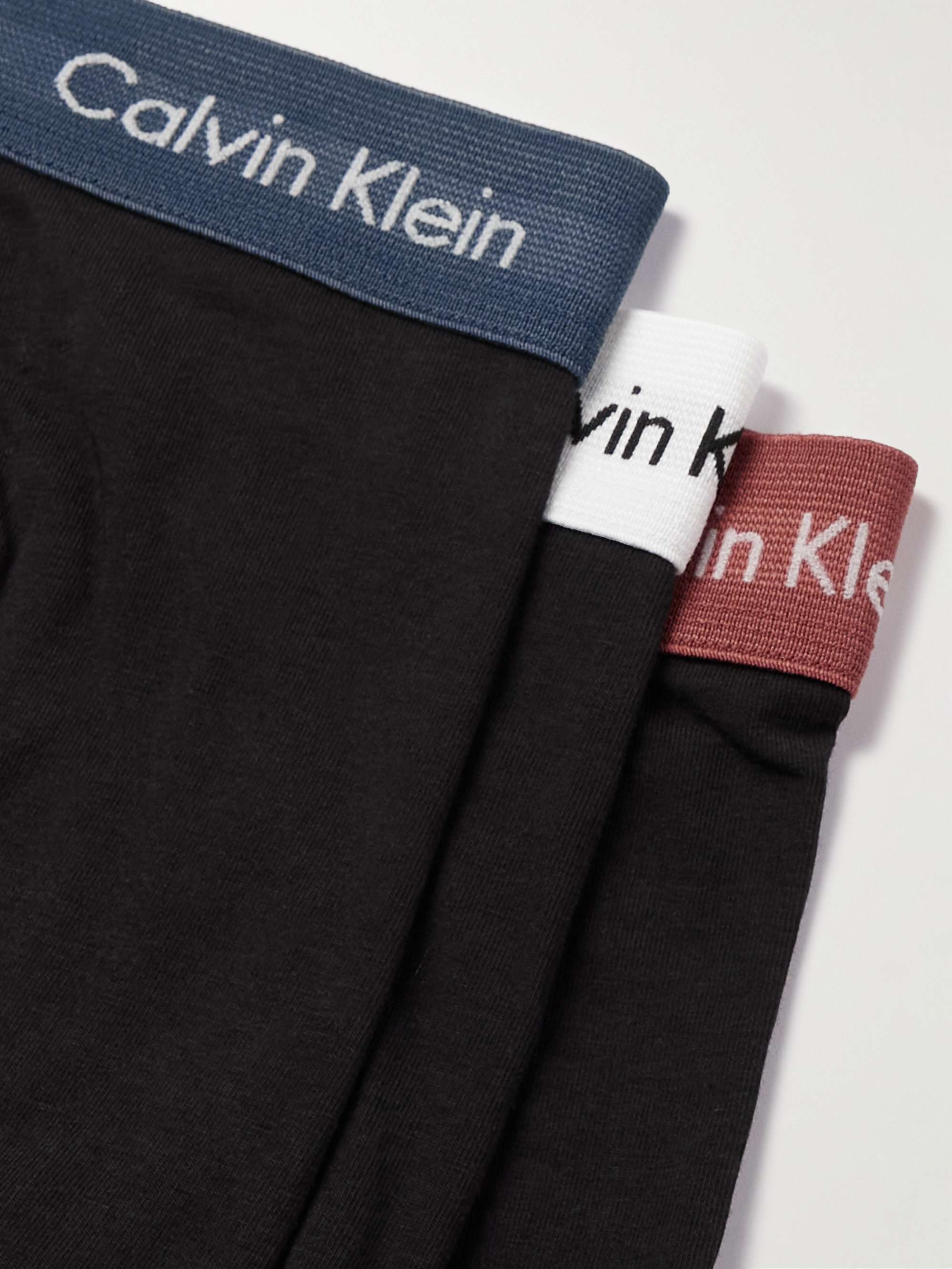 CALVIN KLEIN UNDERWEAR Three-Pack Stretch-Cotton Boxer Briefs
