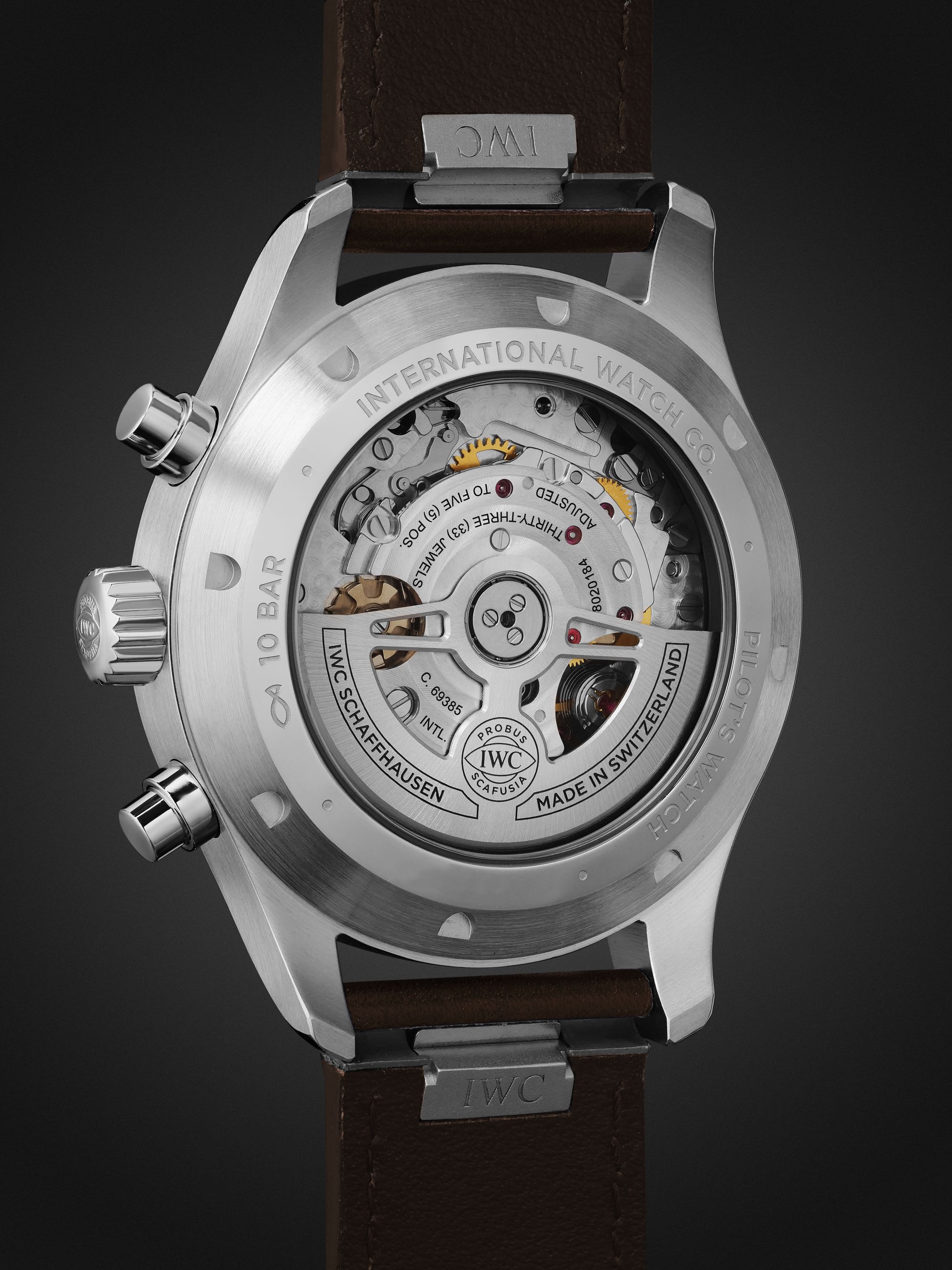 IWC SCHAFFHAUSEN Pilot's Automatic Chronograph 43mm Stainless Steel and Leather Watch, Ref. No. IW378005