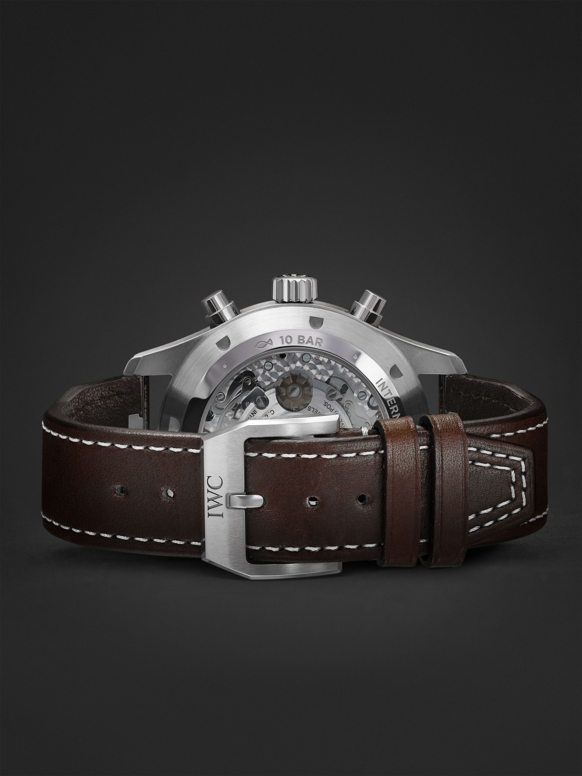 IWC SCHAFFHAUSEN Pilot's Automatic Chronograph 43mm Stainless Steel and Leather Watch, Ref. No. IW378005