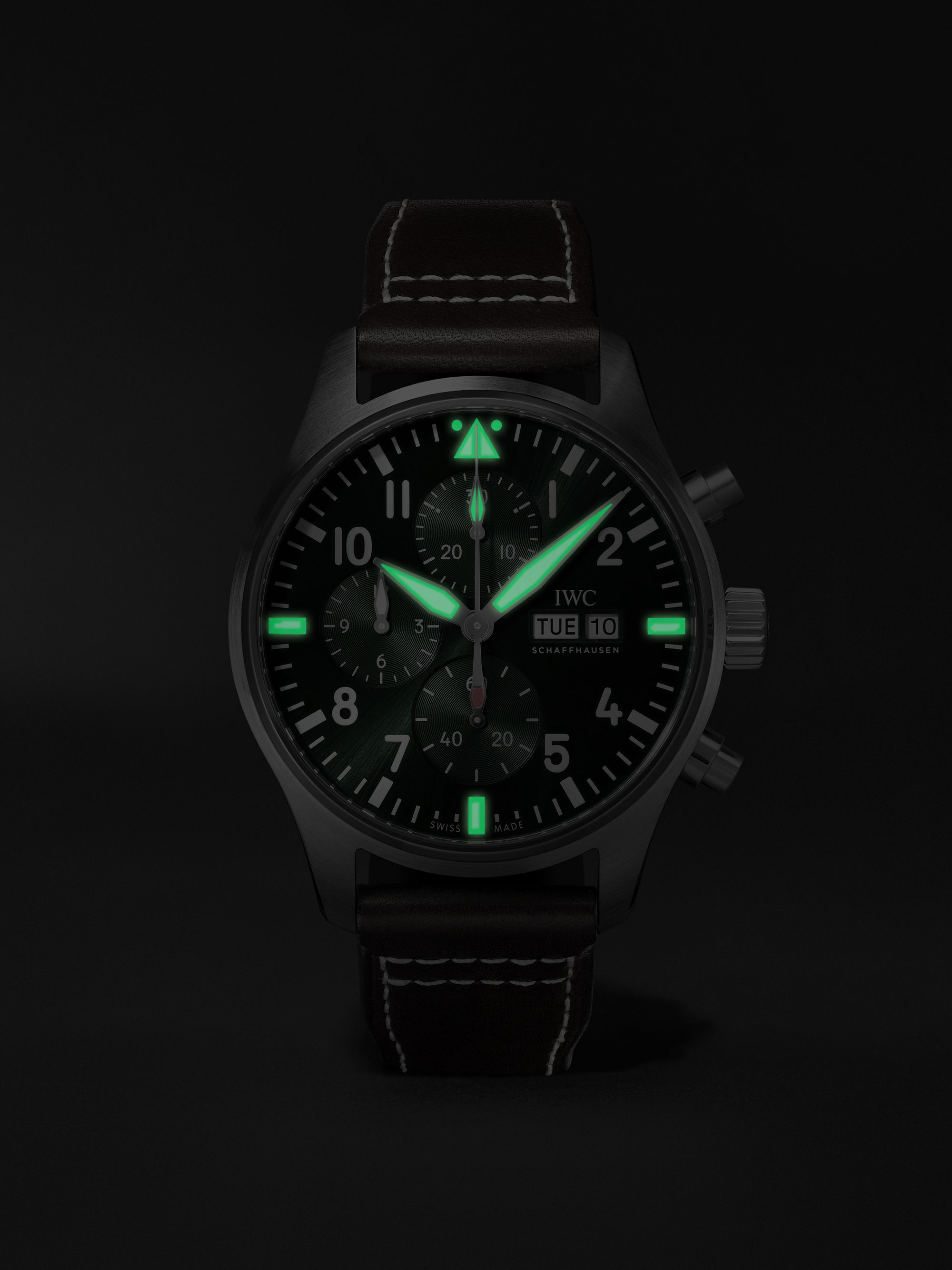 Green Pilot's Automatic Chronograph 43mm Stainless Steel and 