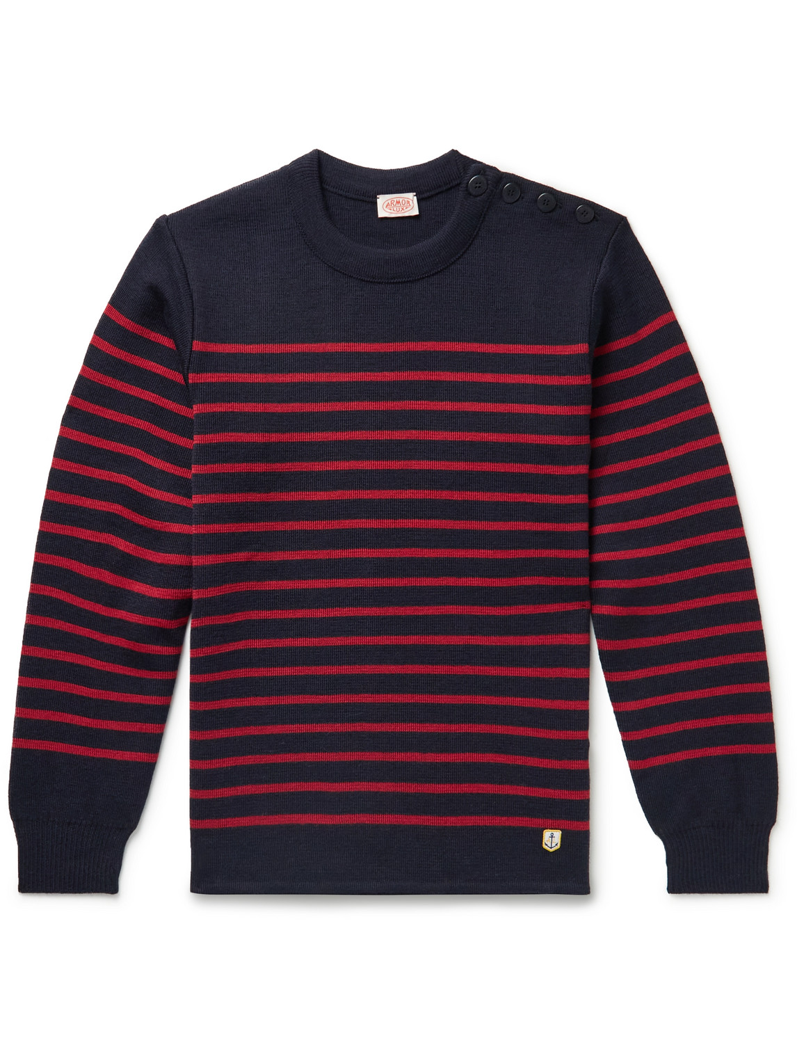Molène Logo-Appliquéd Striped Wool Sweater