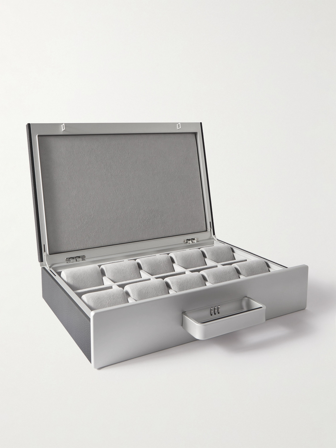 Mackenzie Full-Grain Leather Ten-Piece Travel Watch Case — 2