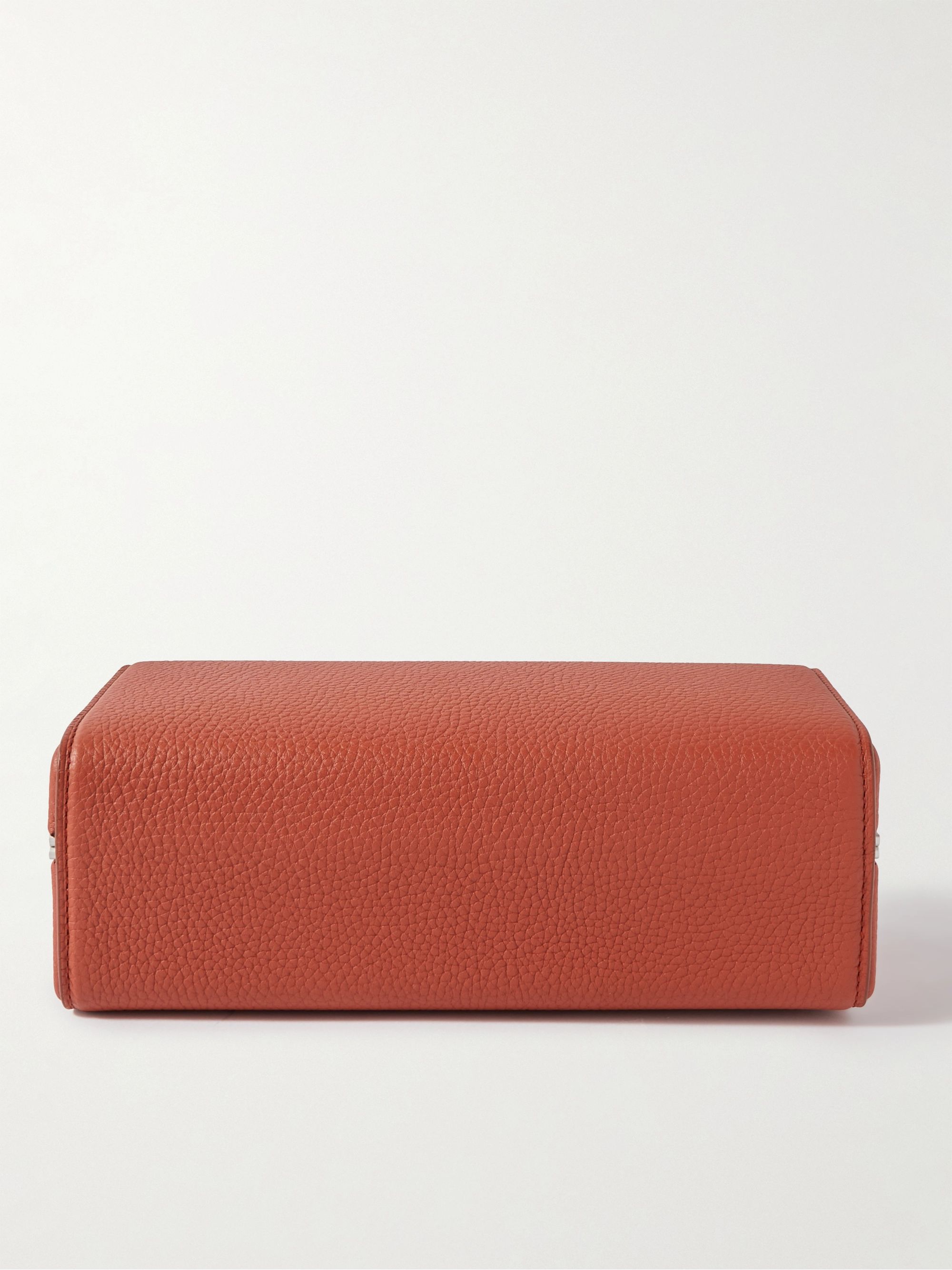 CHARLES SIMON Eaton Full-Grain Leather Three-Piece Travel Watch Case