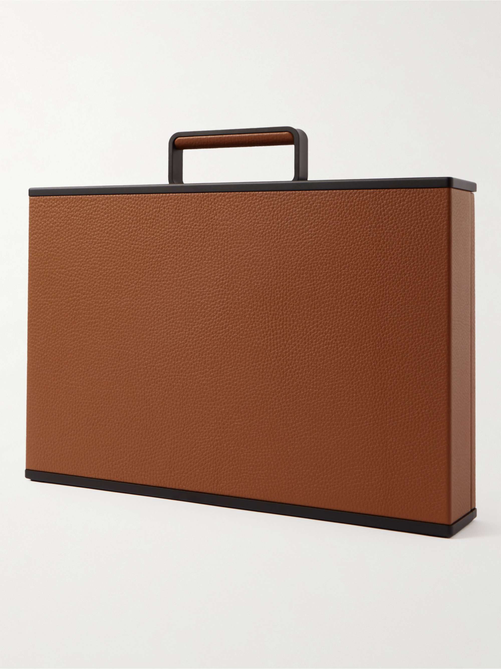 CHARLES SIMON Mackenzie Full-Grain Leather Ten-Piece Travel Watch Case