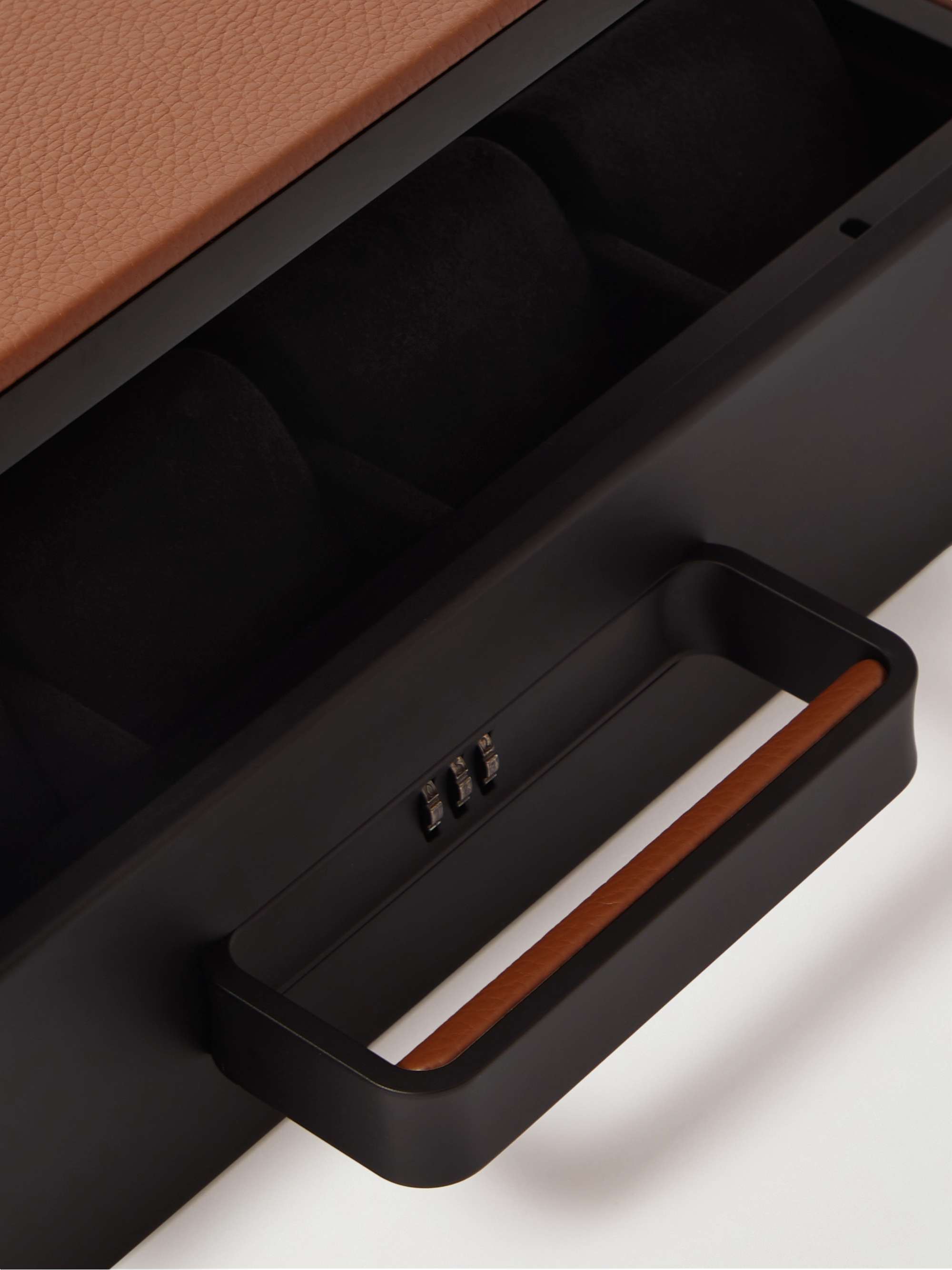CHARLES SIMON Mackenzie Full-Grain Leather Ten-Piece Travel Watch Case