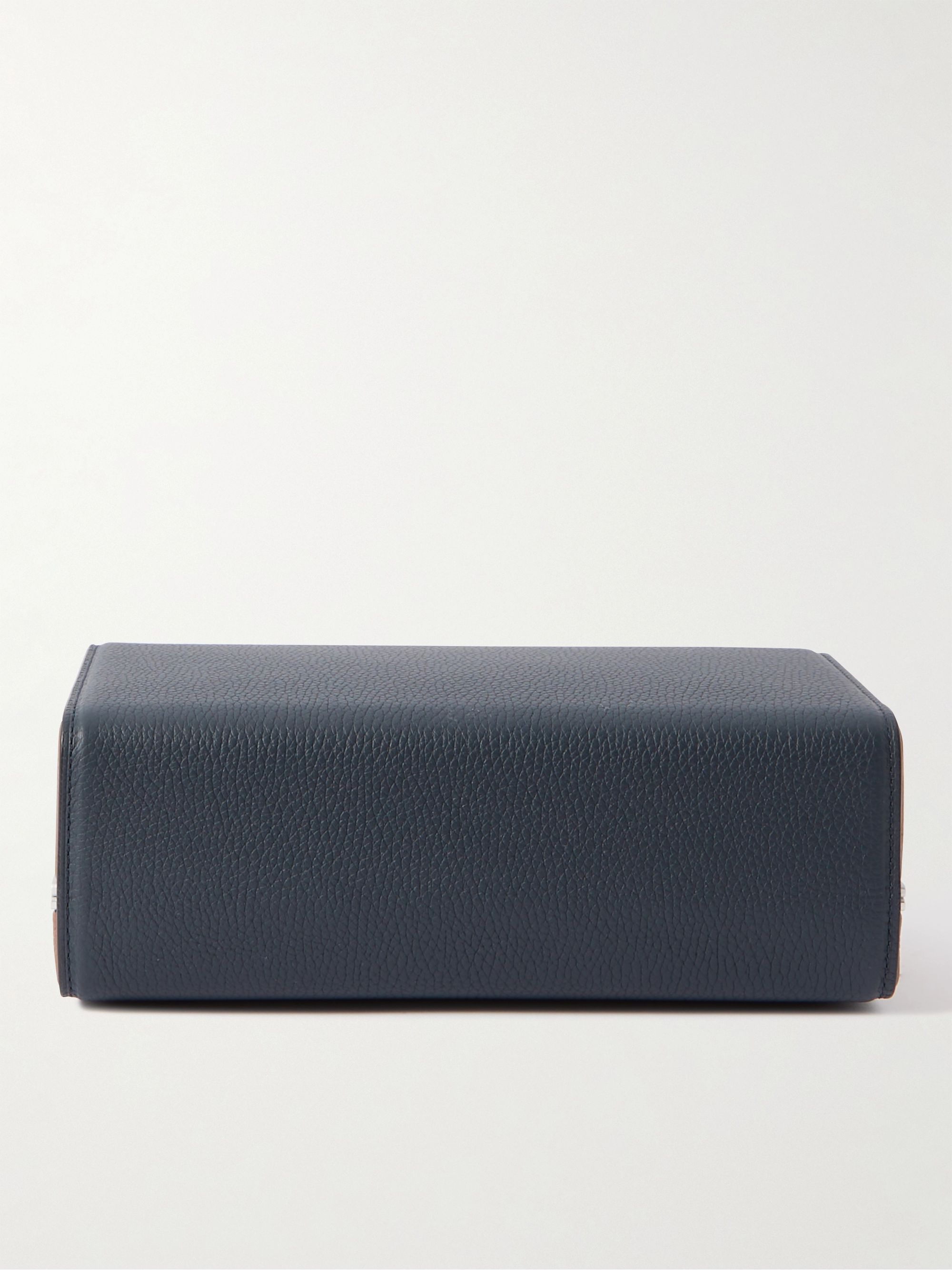 CHARLES SIMON Eaton Full-Grain Leather Three-Piece Travel Watch Case