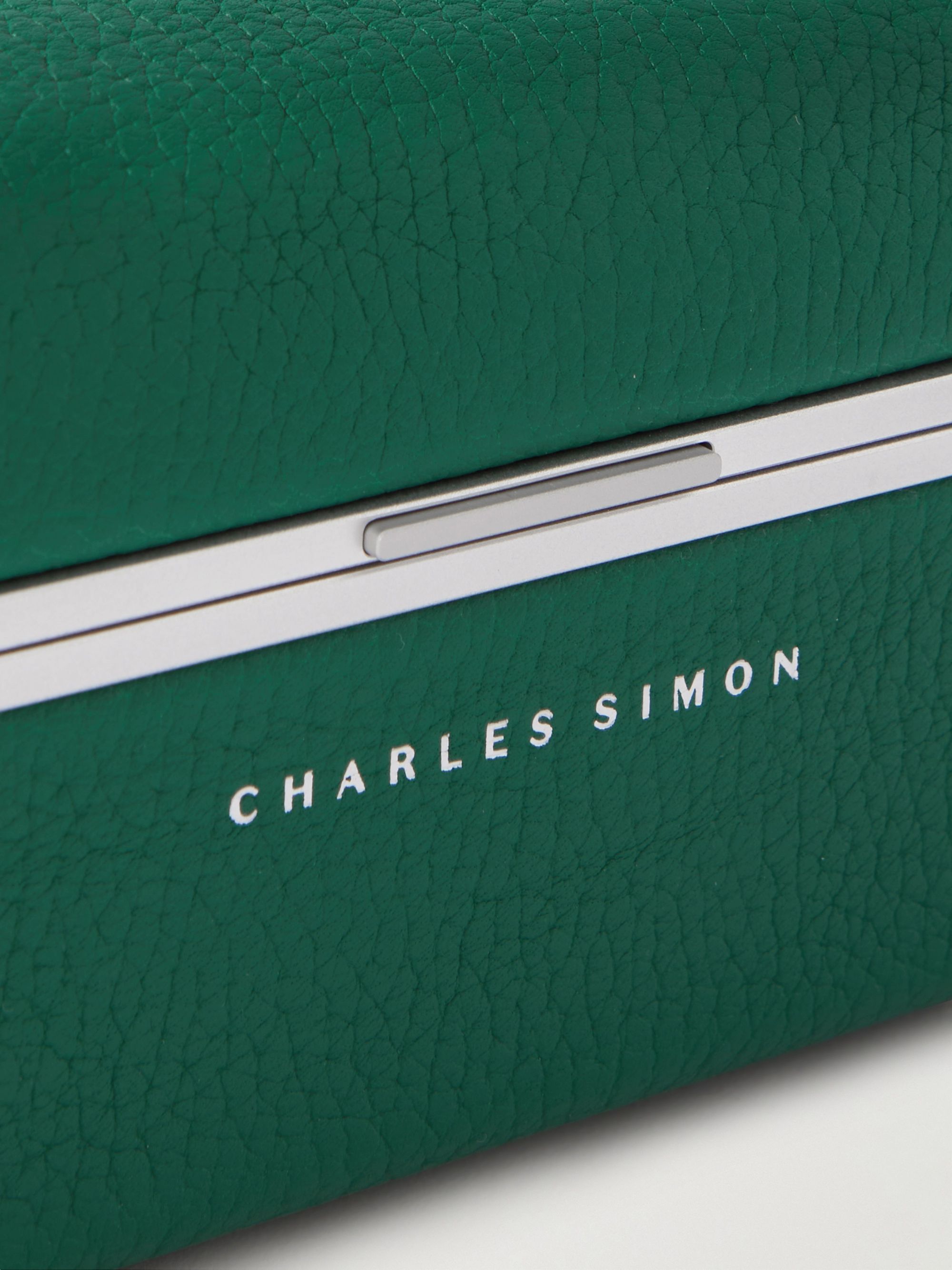 CHARLES SIMON Eaton Full-Grain Leather Three-Piece Travel Watch Case
