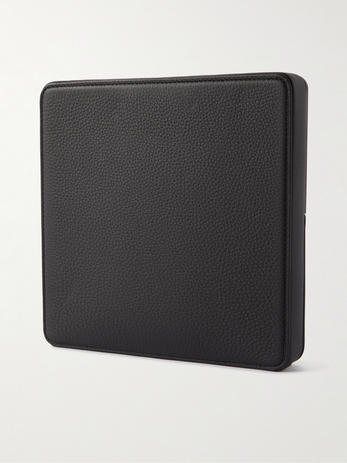 Shop Charles Simon Logo-print Full-grain Leather Travel Wallet In Black