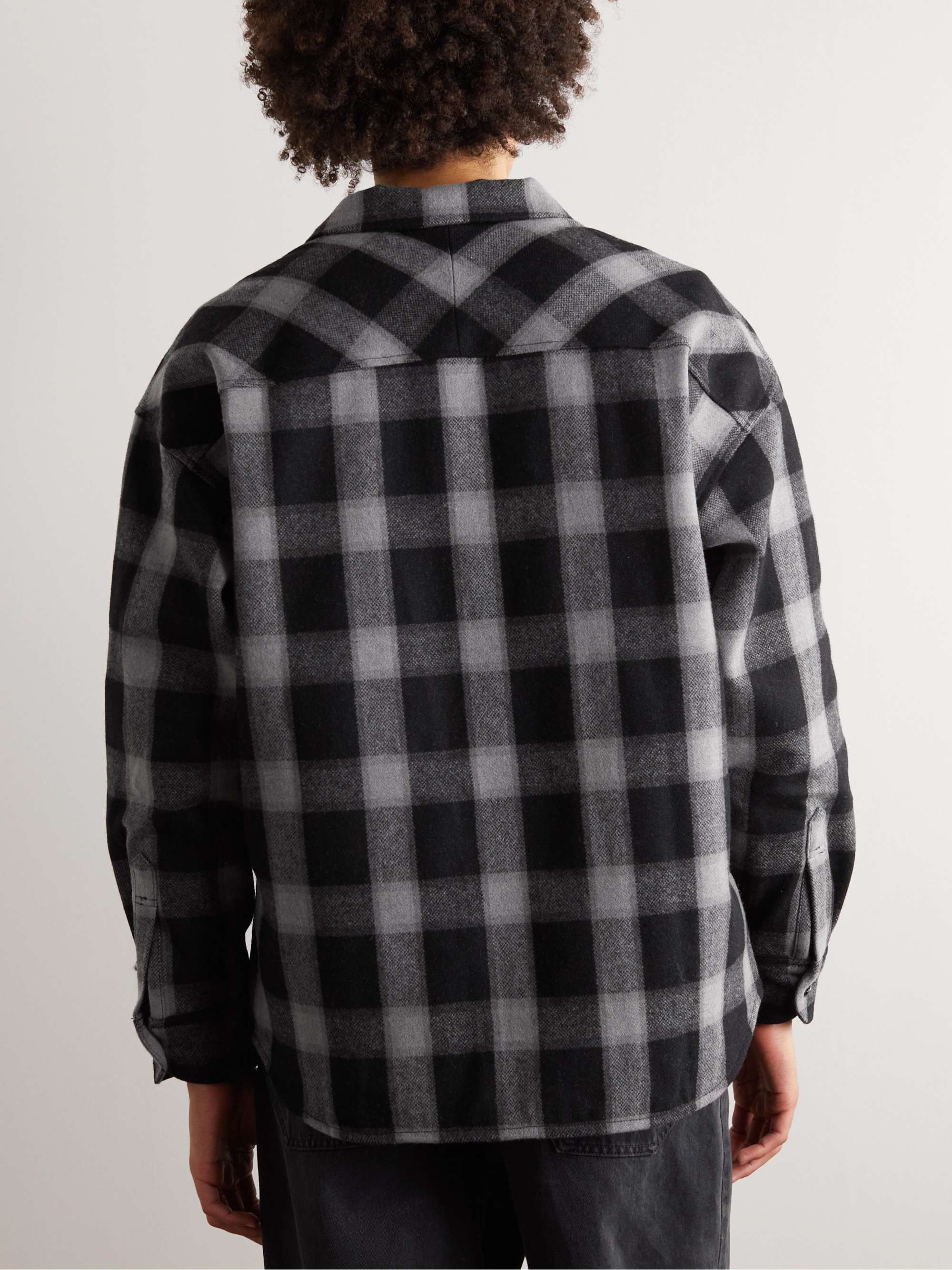 NEIGHBORHOOD Checked Padded Wool-Blend Shirt