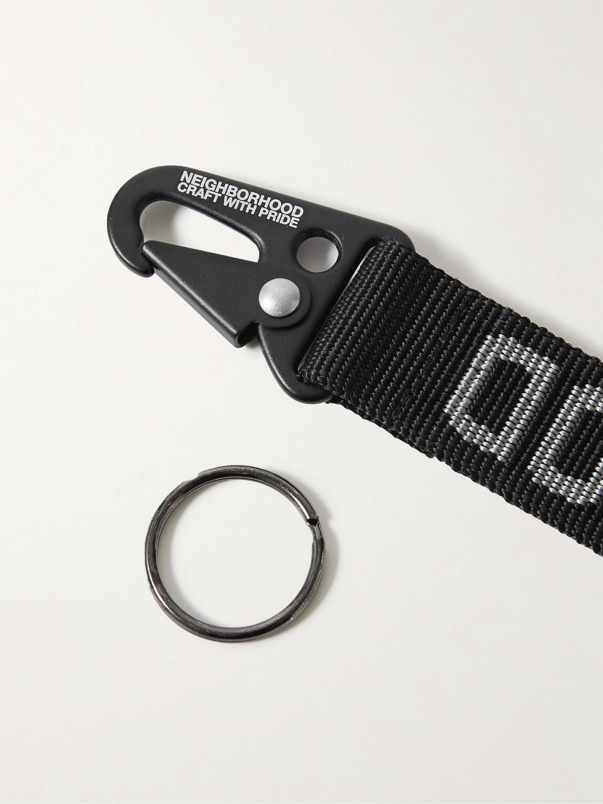 NEIGHBORHOOD Logo-Jacquard Webbing Key Ring