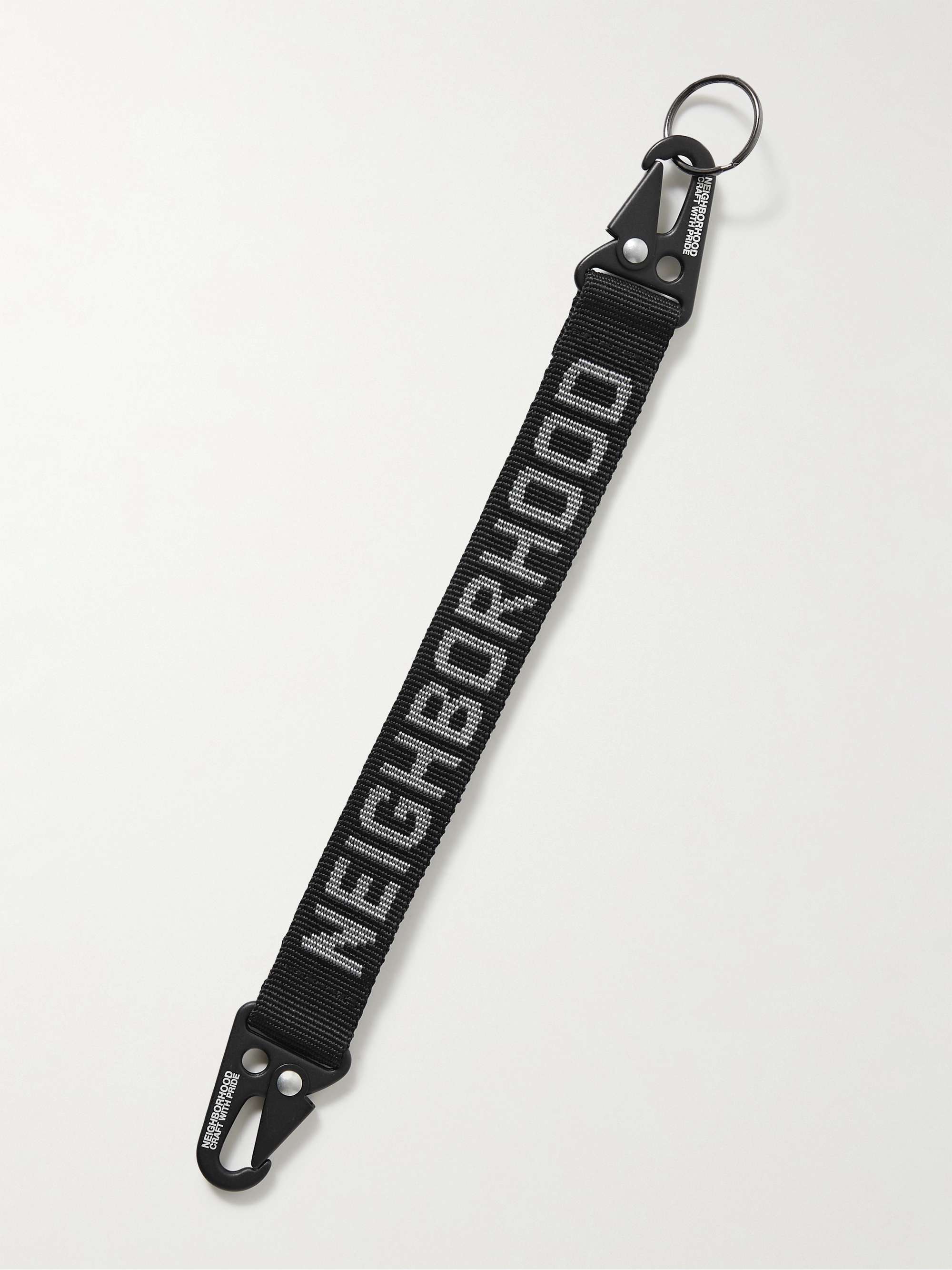 NEIGHBORHOOD Logo-Jacquard Webbing Key Ring