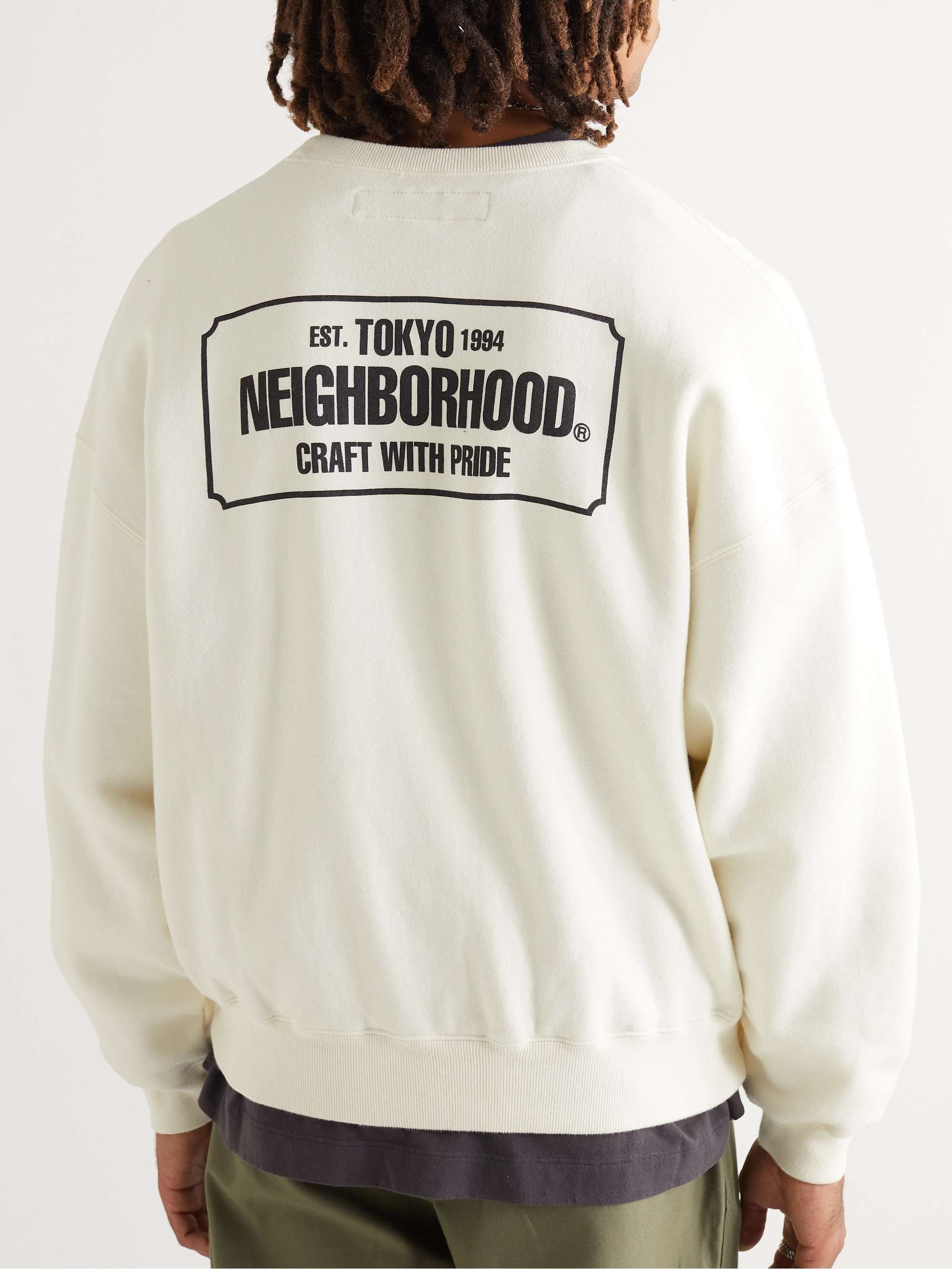 NEIGHBORHOOD Logo-Print Cotton-Jersey Sweatshirt