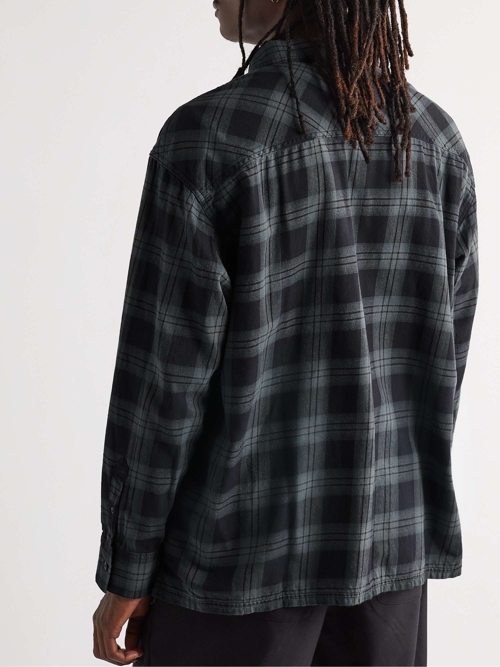 NEIGHBORHOOD Nel Checked Cotton-Flannel Shirt