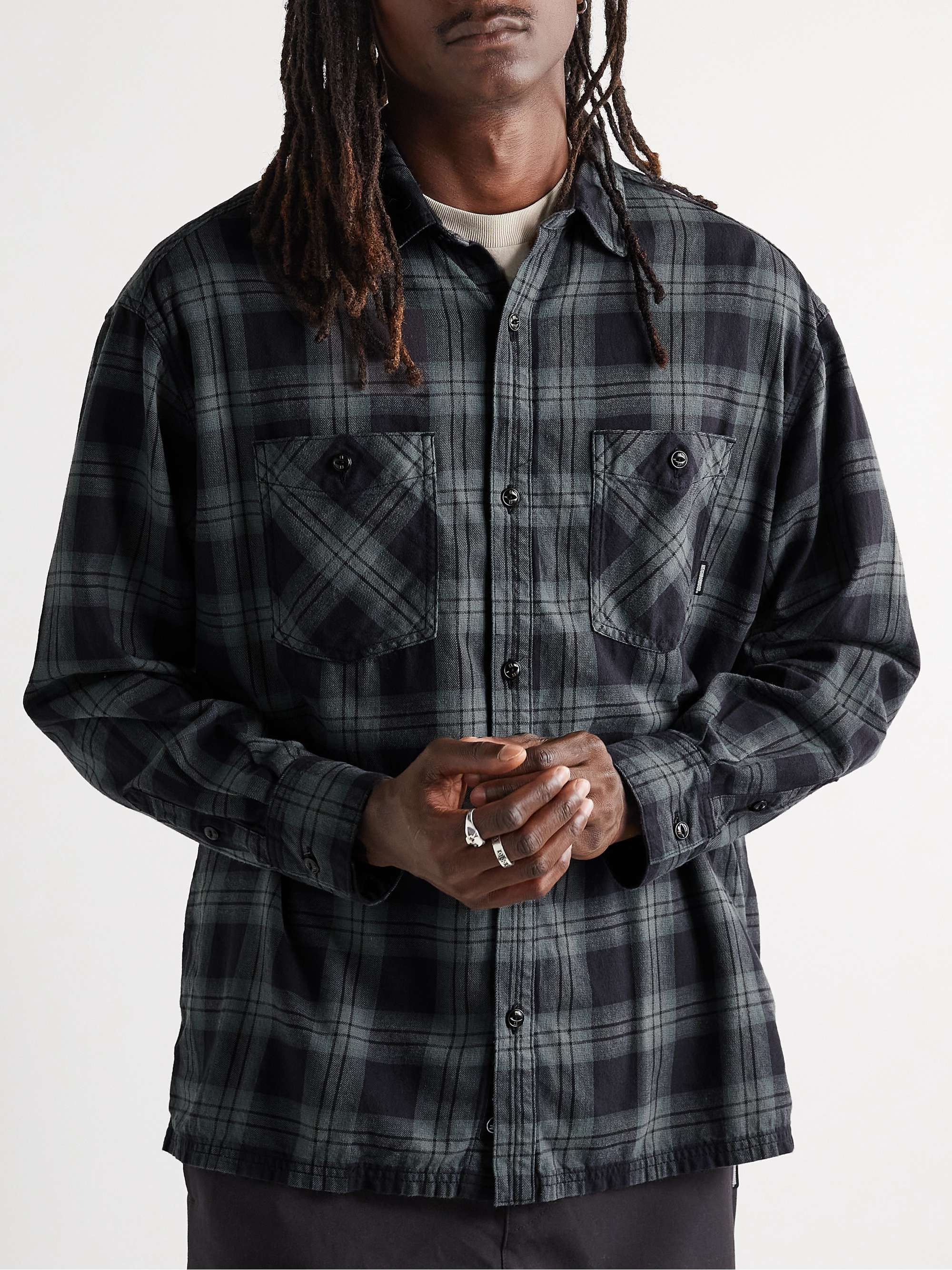 NEIGHBORHOOD Nel Checked Cotton-Flannel Shirt