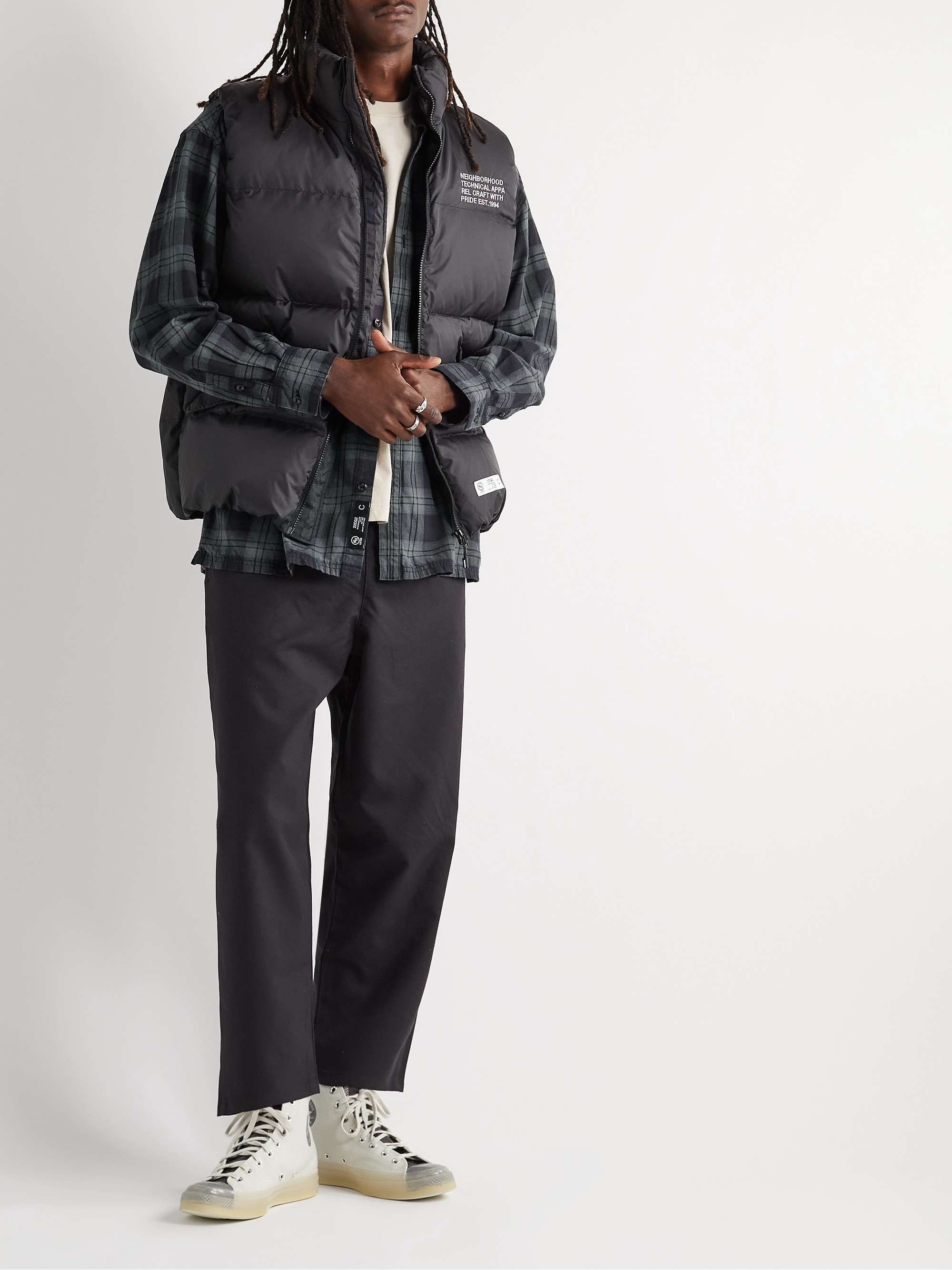 NEIGHBORHOOD Nel Checked Cotton-Flannel Shirt