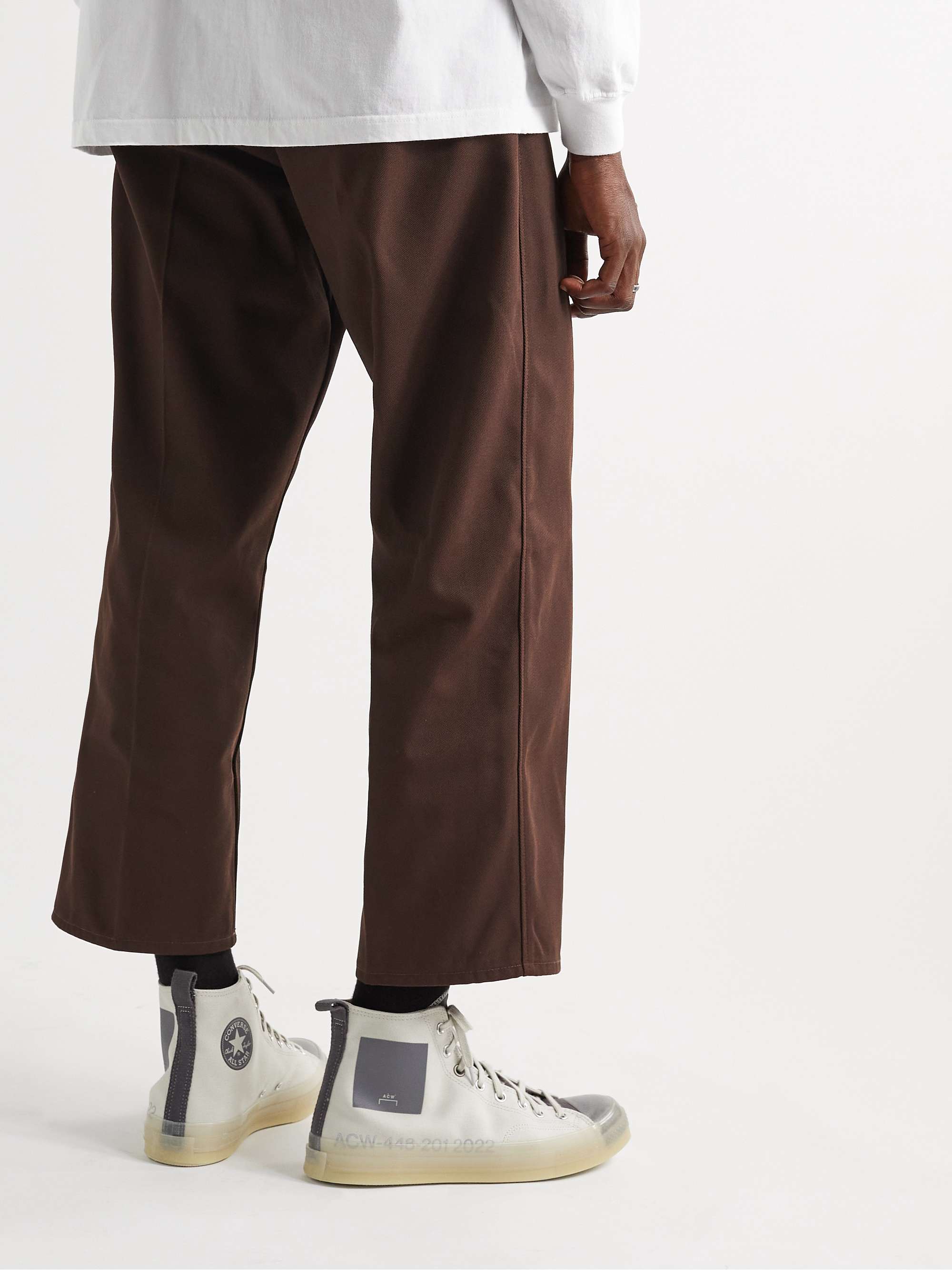 NEIGHBORHOOD Wide-Leg Cropped Drill Trousers