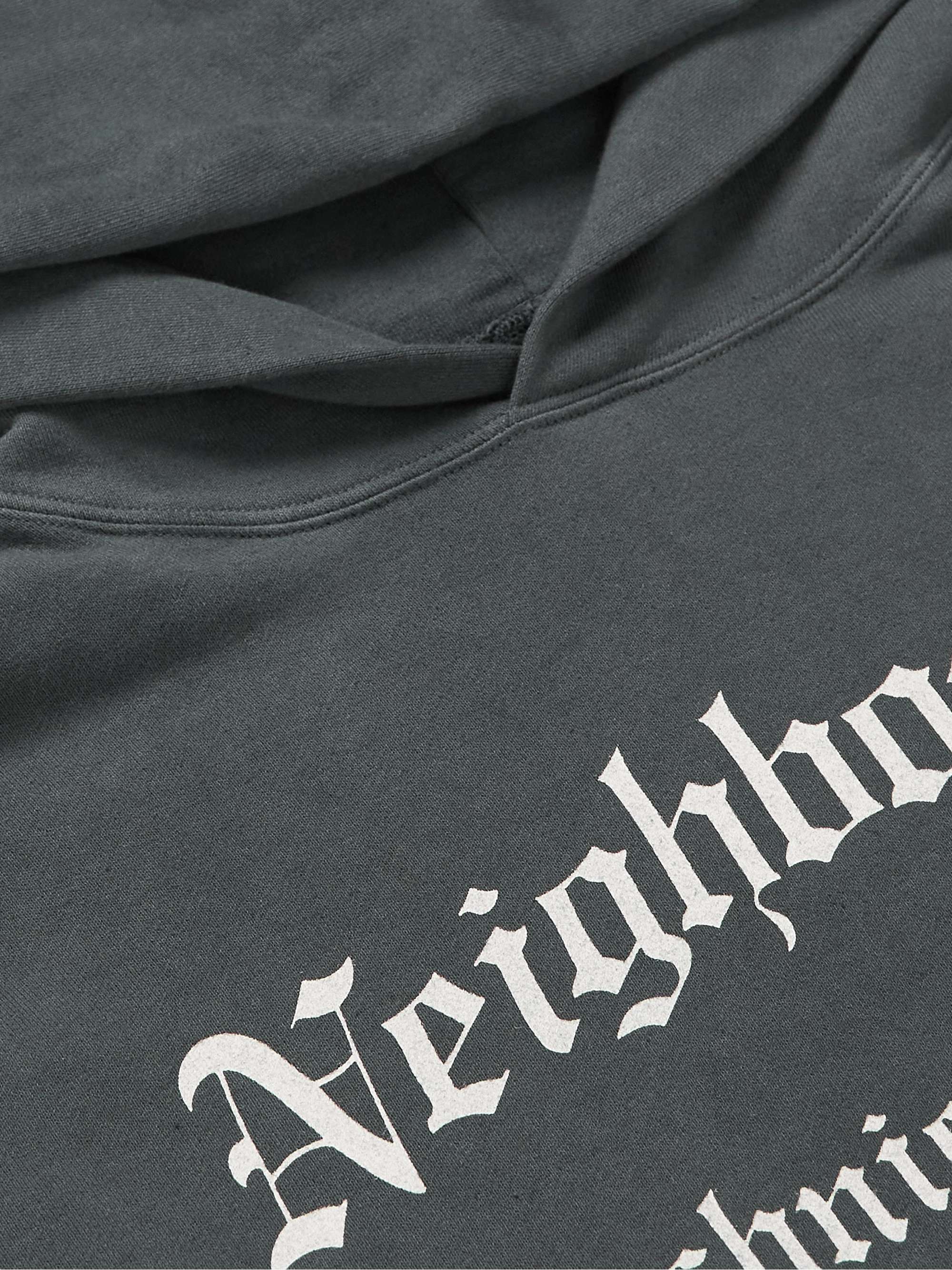 NEIGHBORHOOD Printed Loopback Cotton-Jersey Hoodie