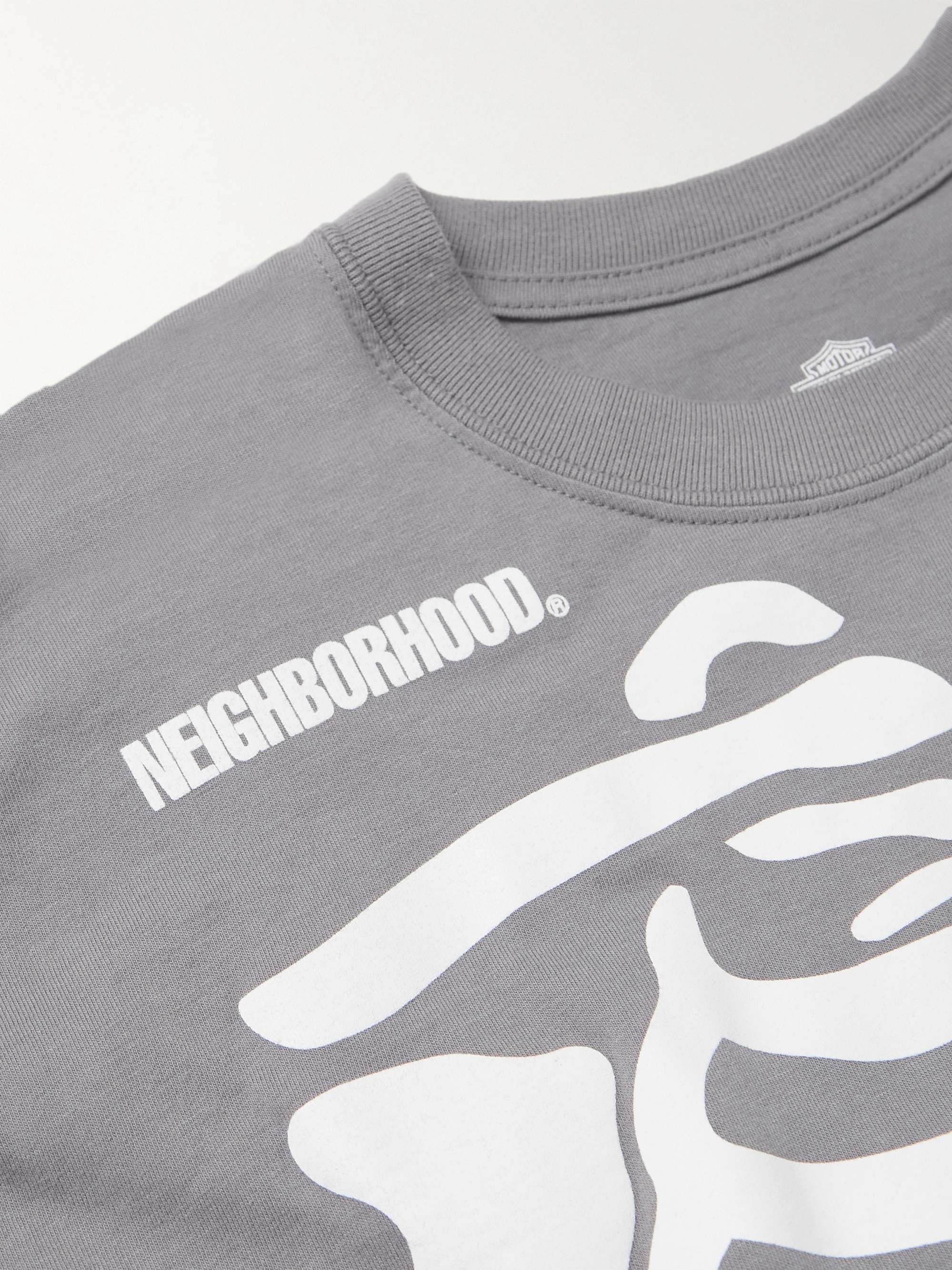 NEIGHBORHOOD + Harley Davidson Printed Cotton-Jersey T-Shirt