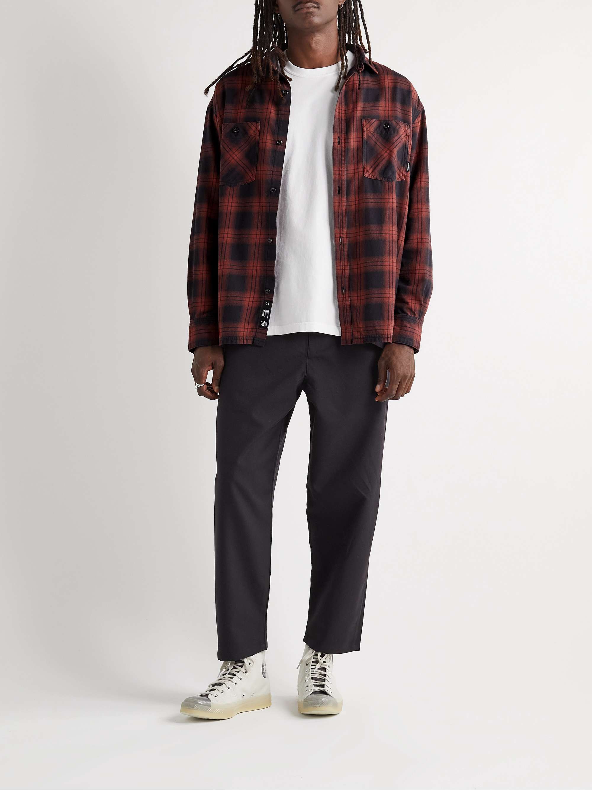 NEIGHBORHOOD Nel Checked Cotton-Flannel Shirt