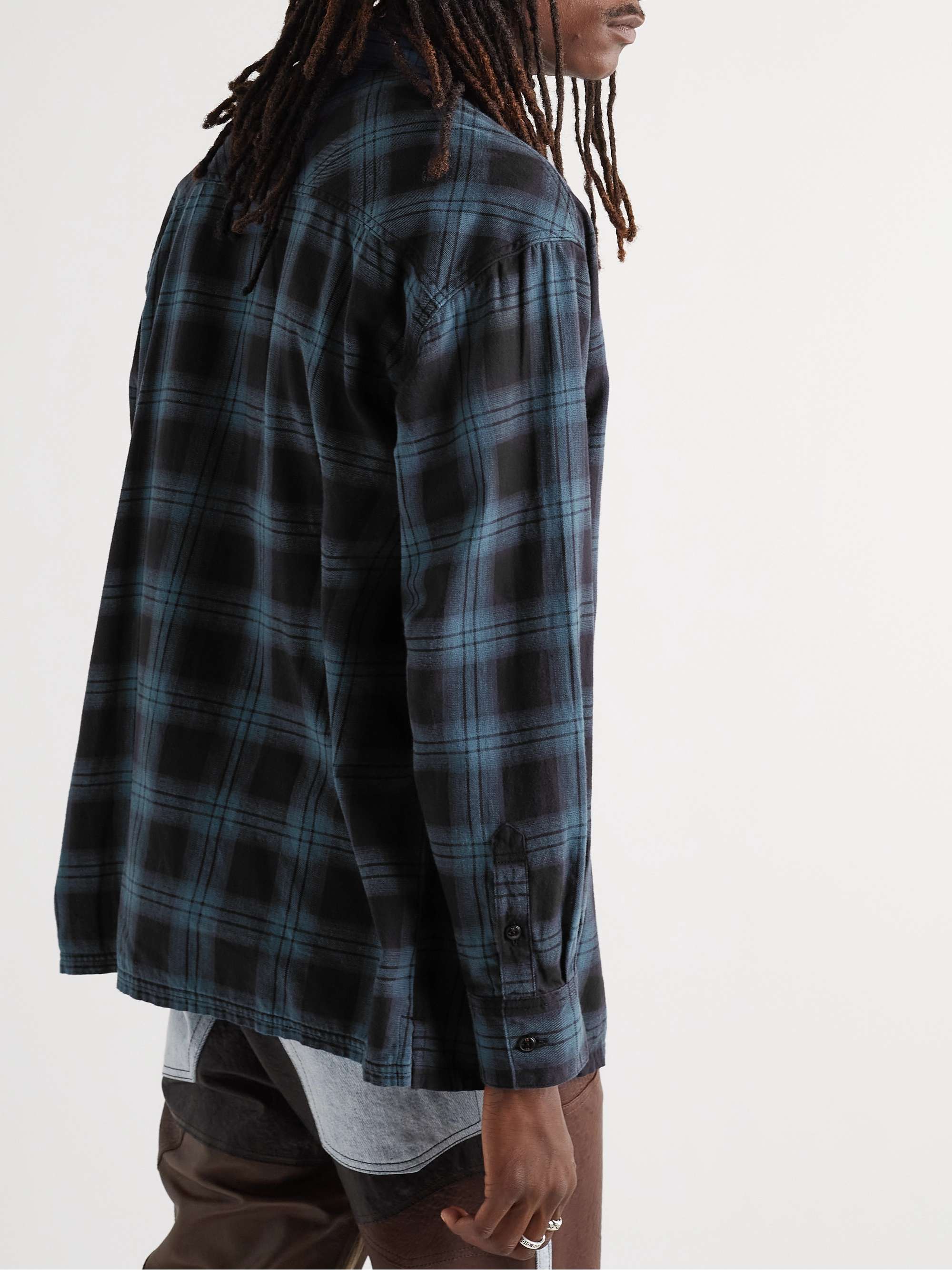 NEIGHBORHOOD Nel Checked Cotton-Flannel Shirt