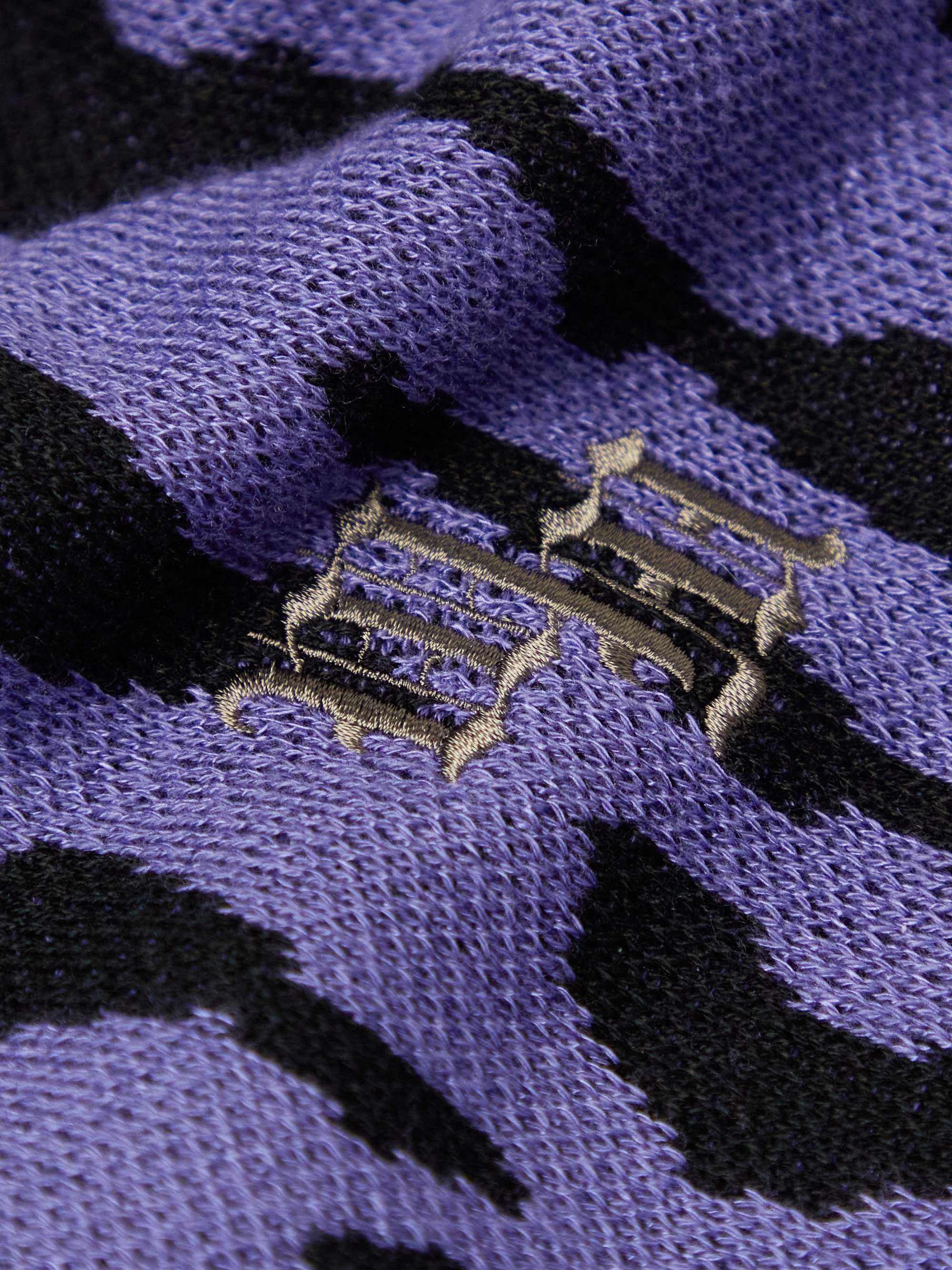 Logo-Embroidered Leopard-Print Cotton-Blend Polo Shirt