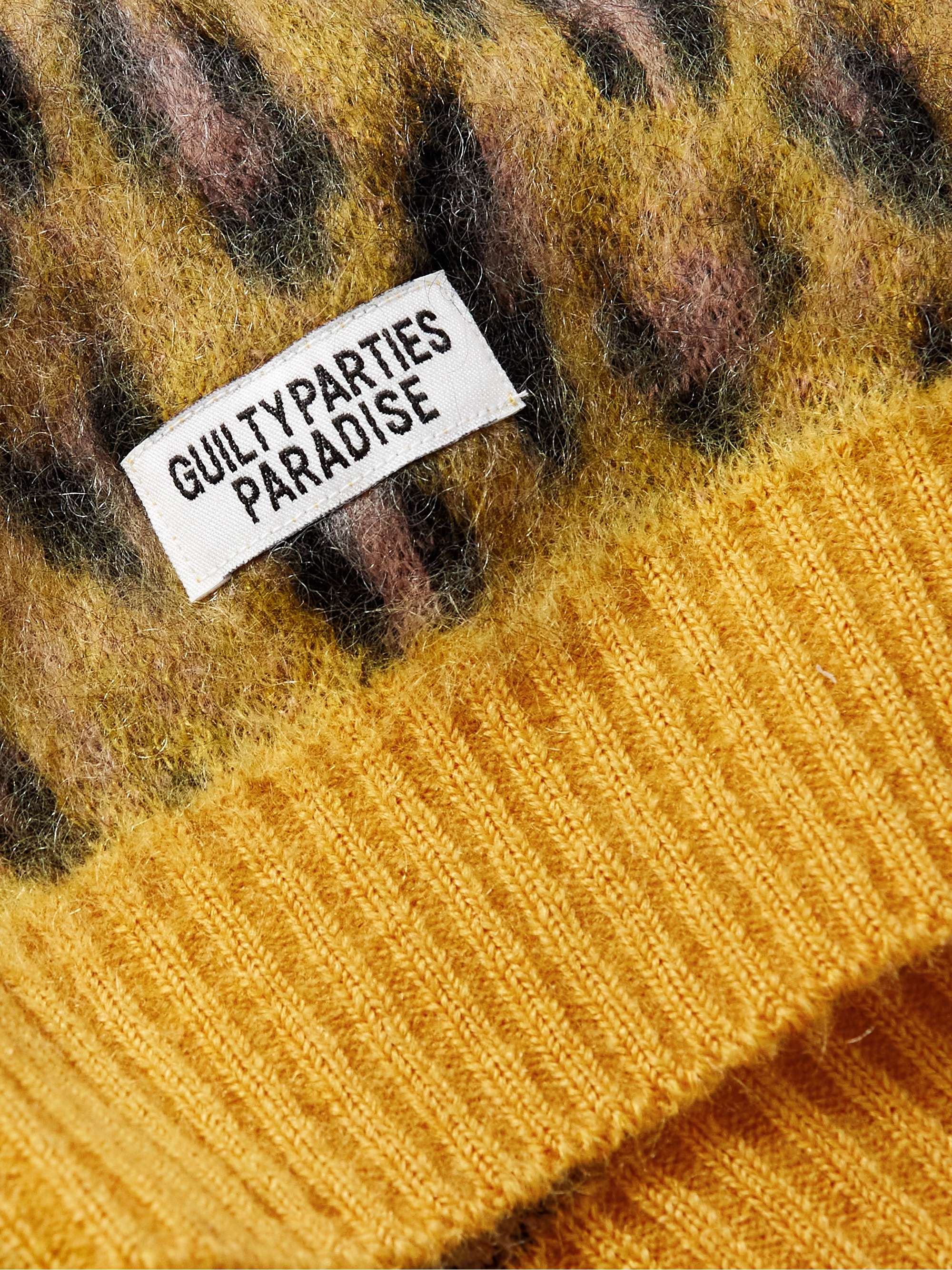 WACKO MARIA Leopard-Jacquard Cardigan