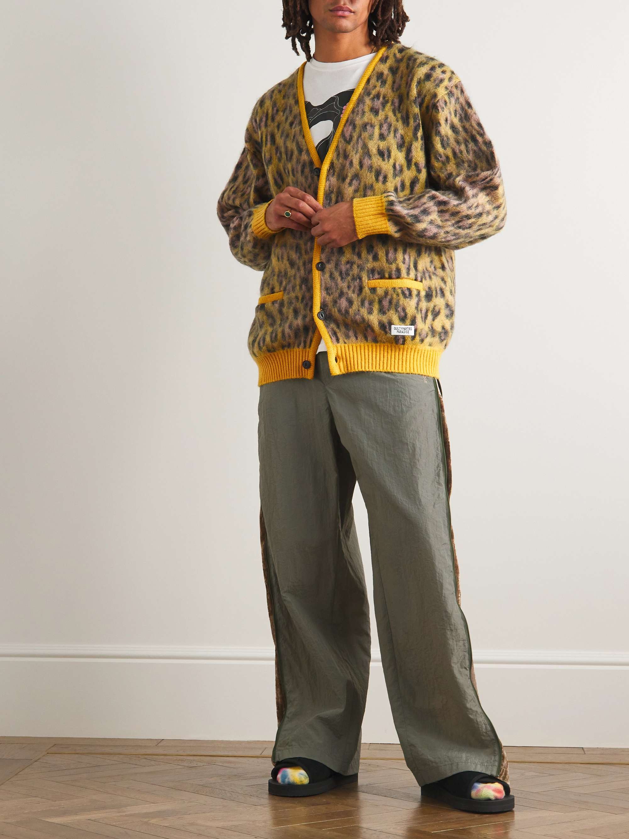 WACKO MARIA Leopard Jacquard Cardigan for Men   MR PORTER