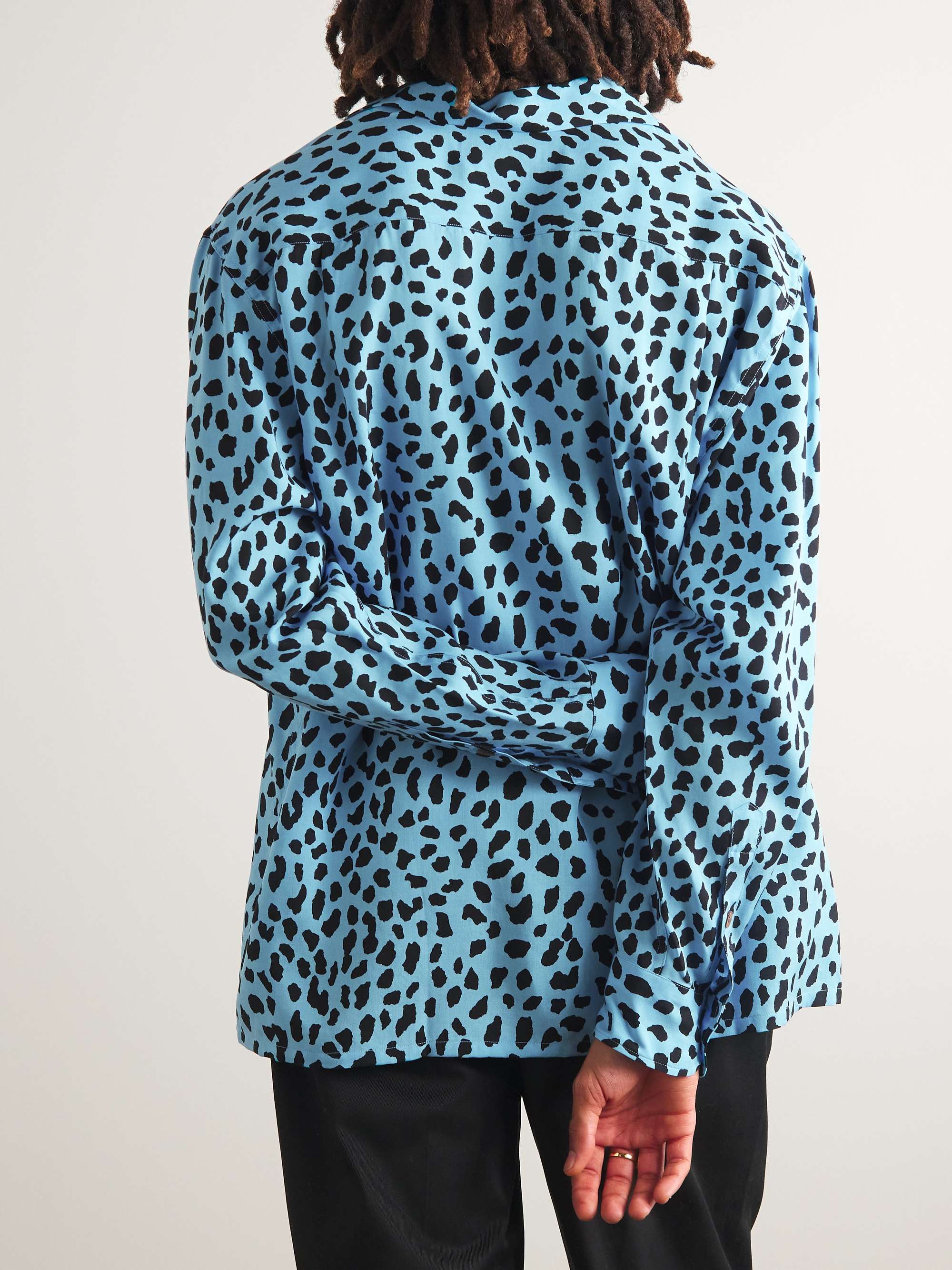 WACKO MARIA Camp-Collar Leopard-Print TENCEL™ Lyocell Shirt WACKO MARIA Camp-Collar Leopard-Print TENCEL™ Lyocell Shirt
