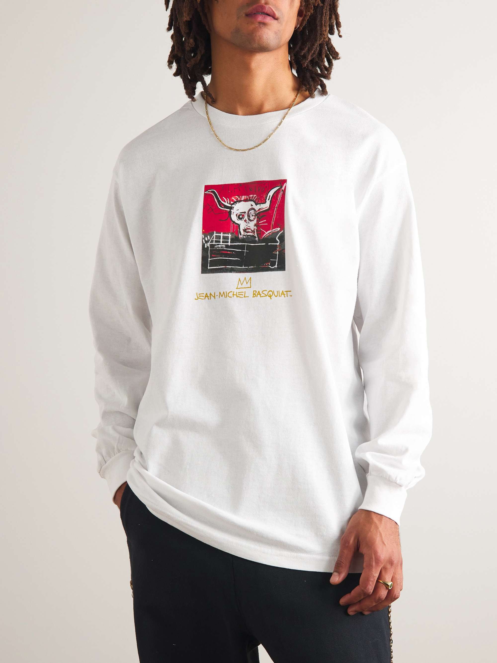 WACKO MARIA + Jean-Michel Basquiat Printed Cotton-Jersey T-Shirt