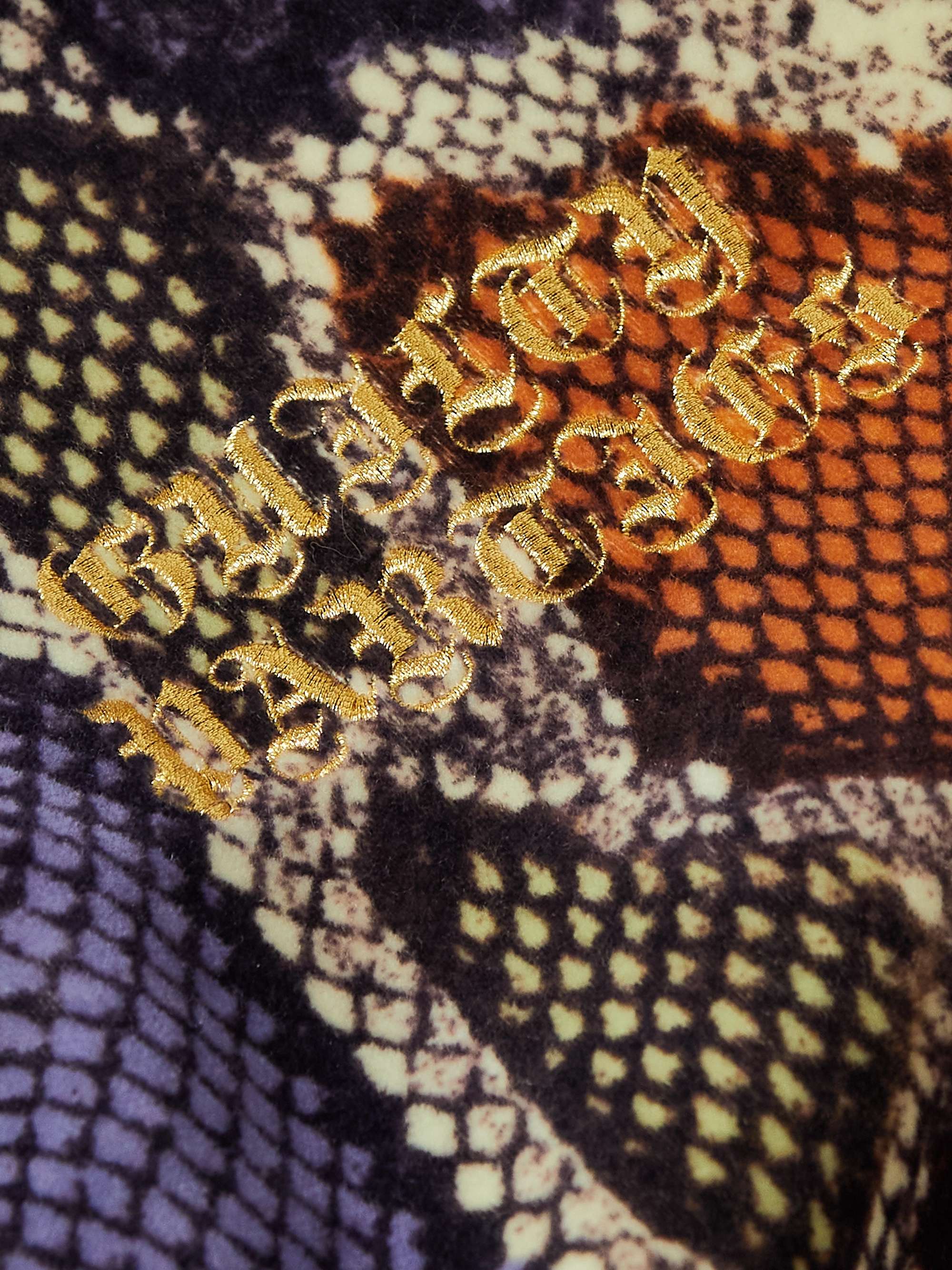 WACKO MARIA Snake-Print Cotton-Velvet Track Jacket