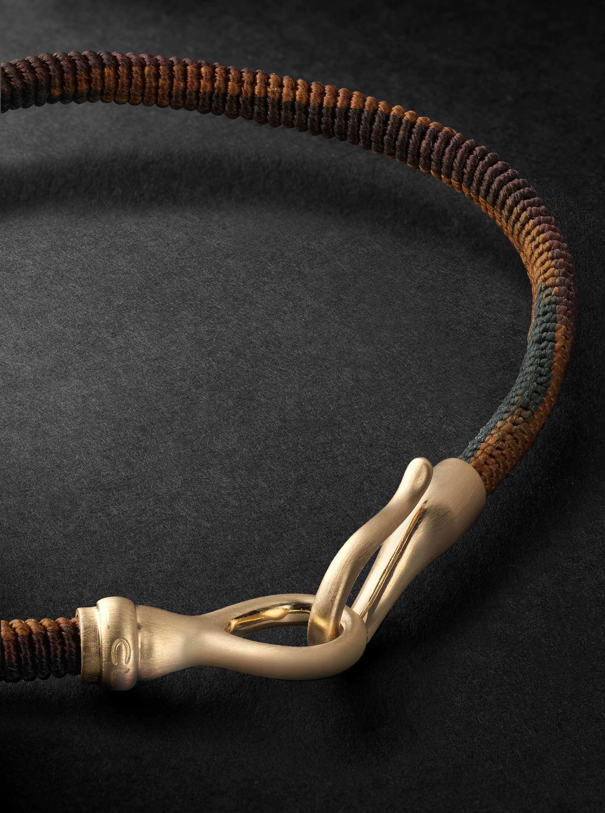 OLE LYNGGAARD COPENHAGEN Life Gold, Malachite and Cord Bracelet