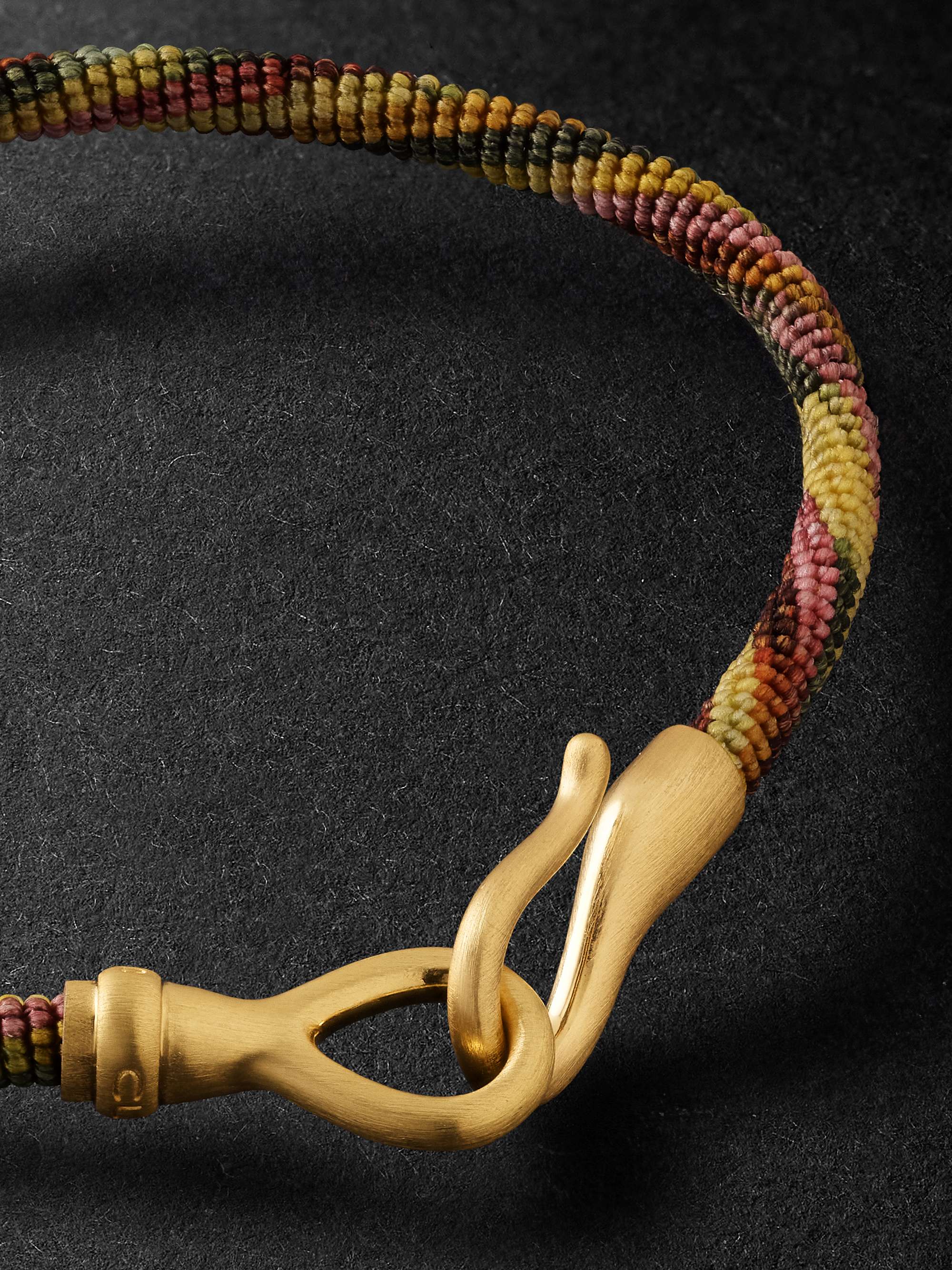 OLE LYNGGAARD COPENHAGEN Life Gold, Malachite and Cord Bracelet