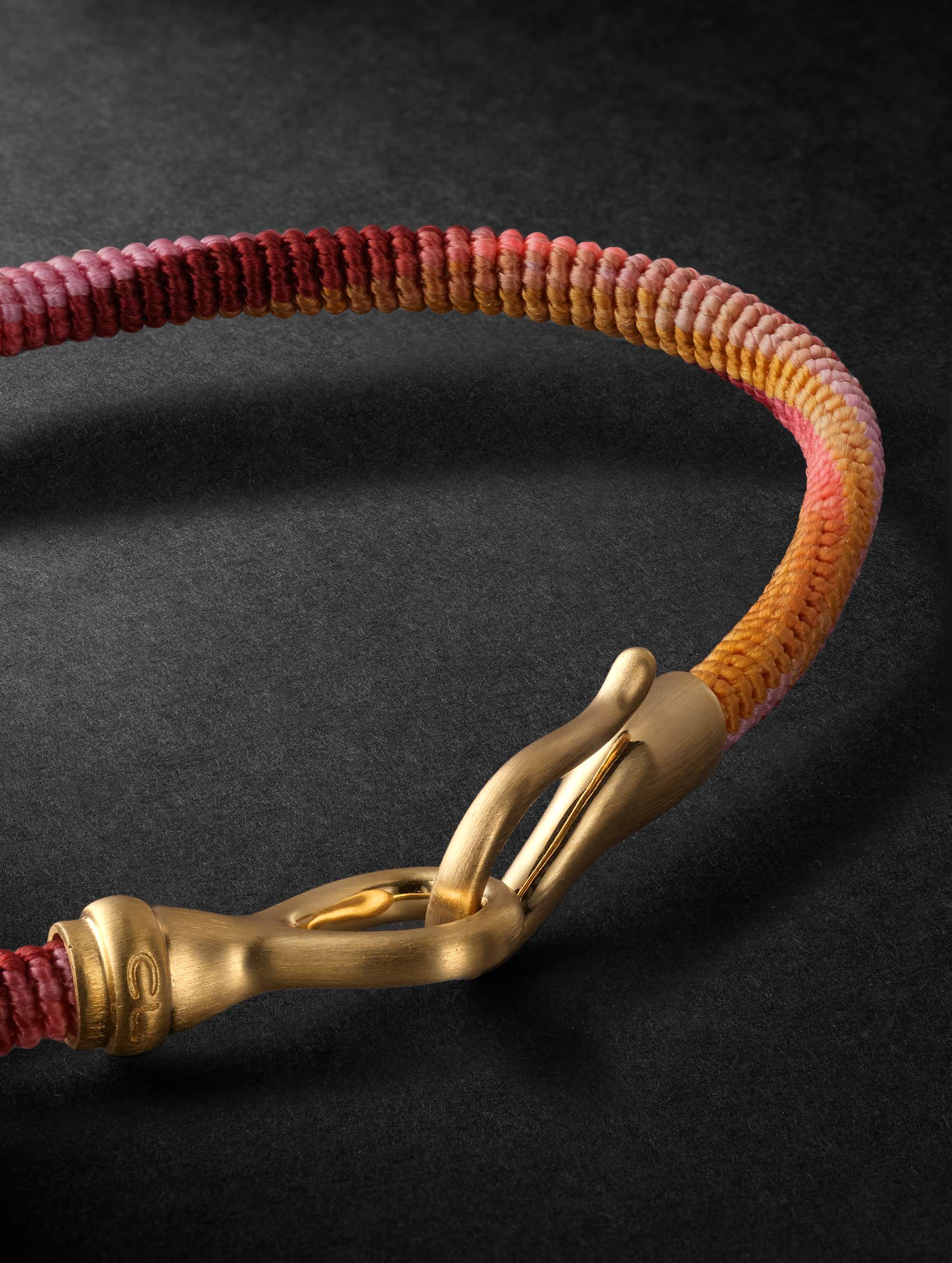 OLE LYNGGAARD COPENHAGEN Life Gold, Malachite and Cord Bracelet