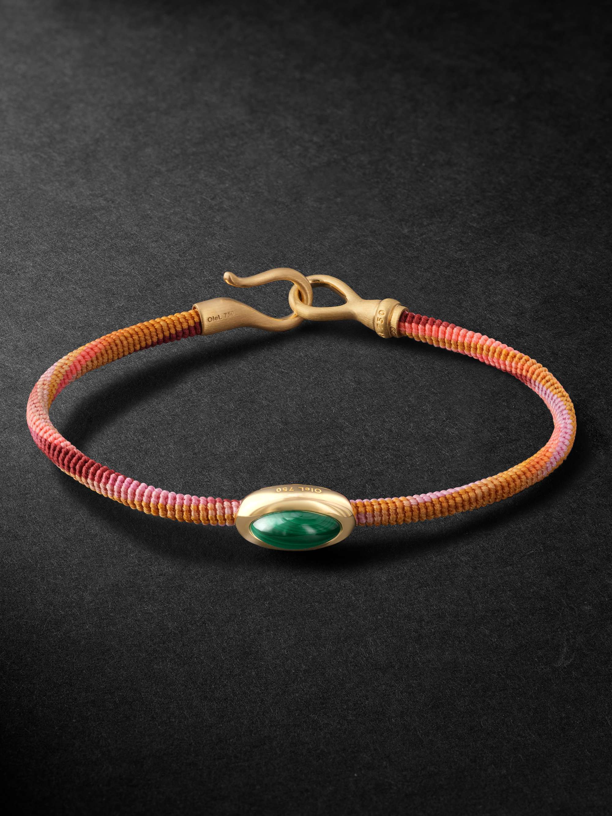 Malachite stone - Milanese Chain Bracelet (Gold Plated) - Talisa