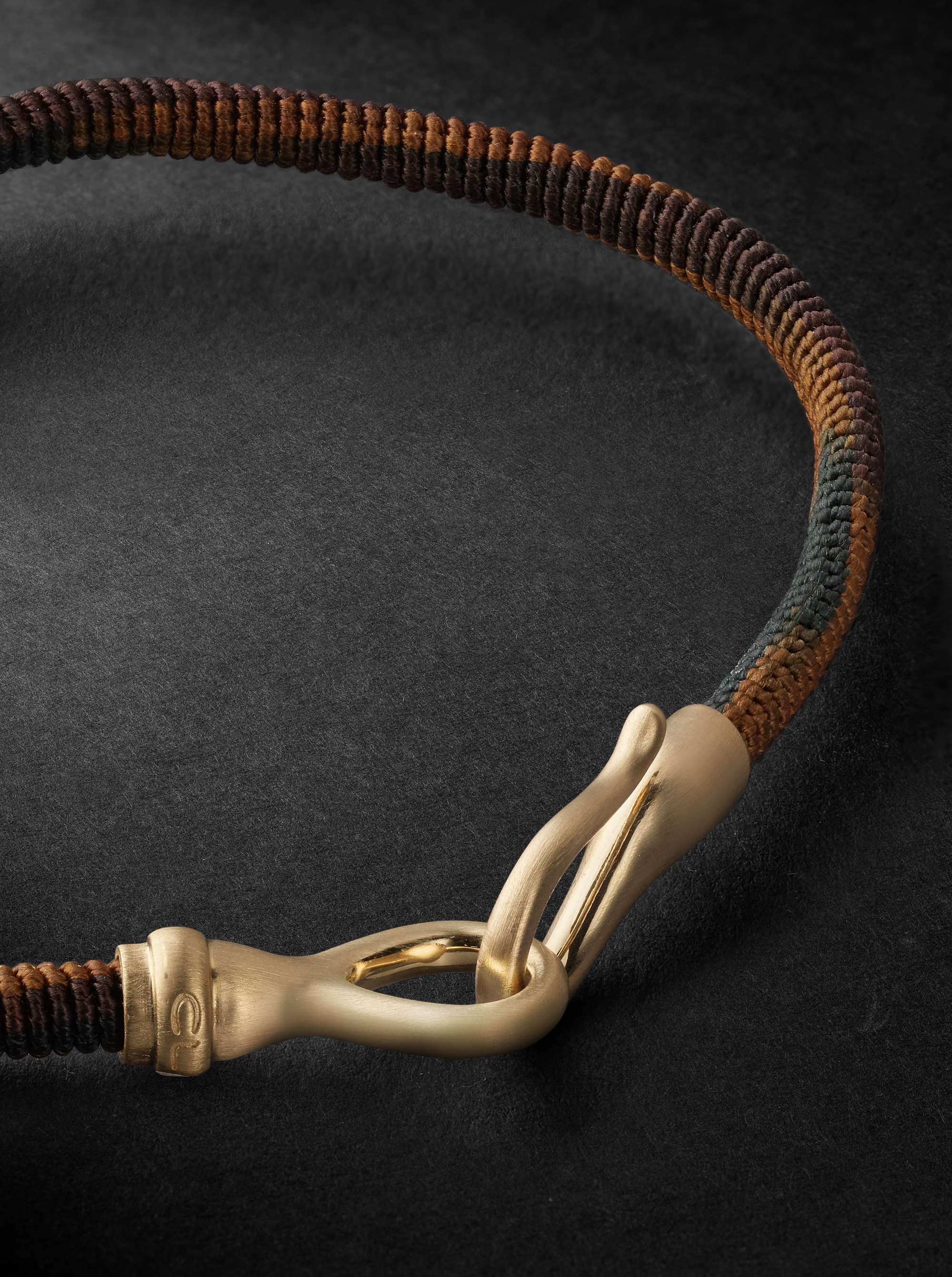 OLE LYNGGAARD COPENHAGEN Life Gold, Malachite and Cord Bracelet