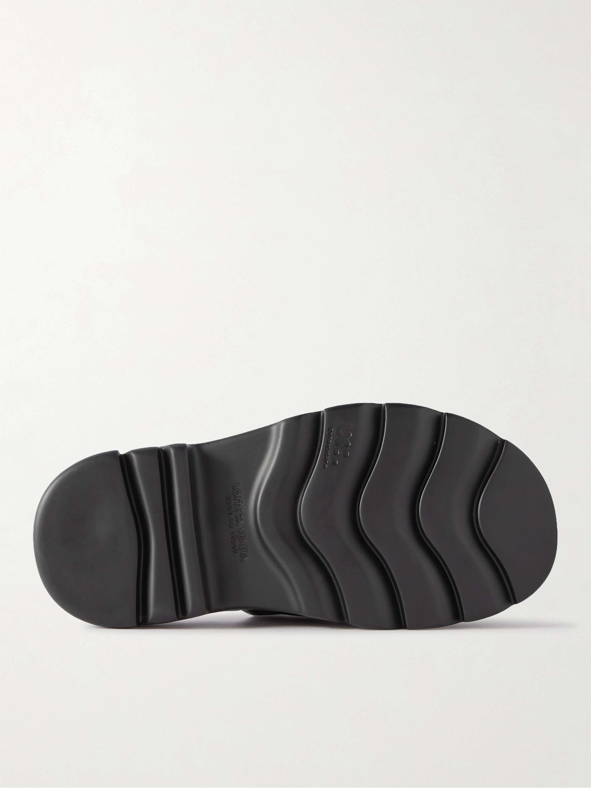 BOTTEGA VENETA Bomber Webbing-Trimmed Shell and Leather Sandals