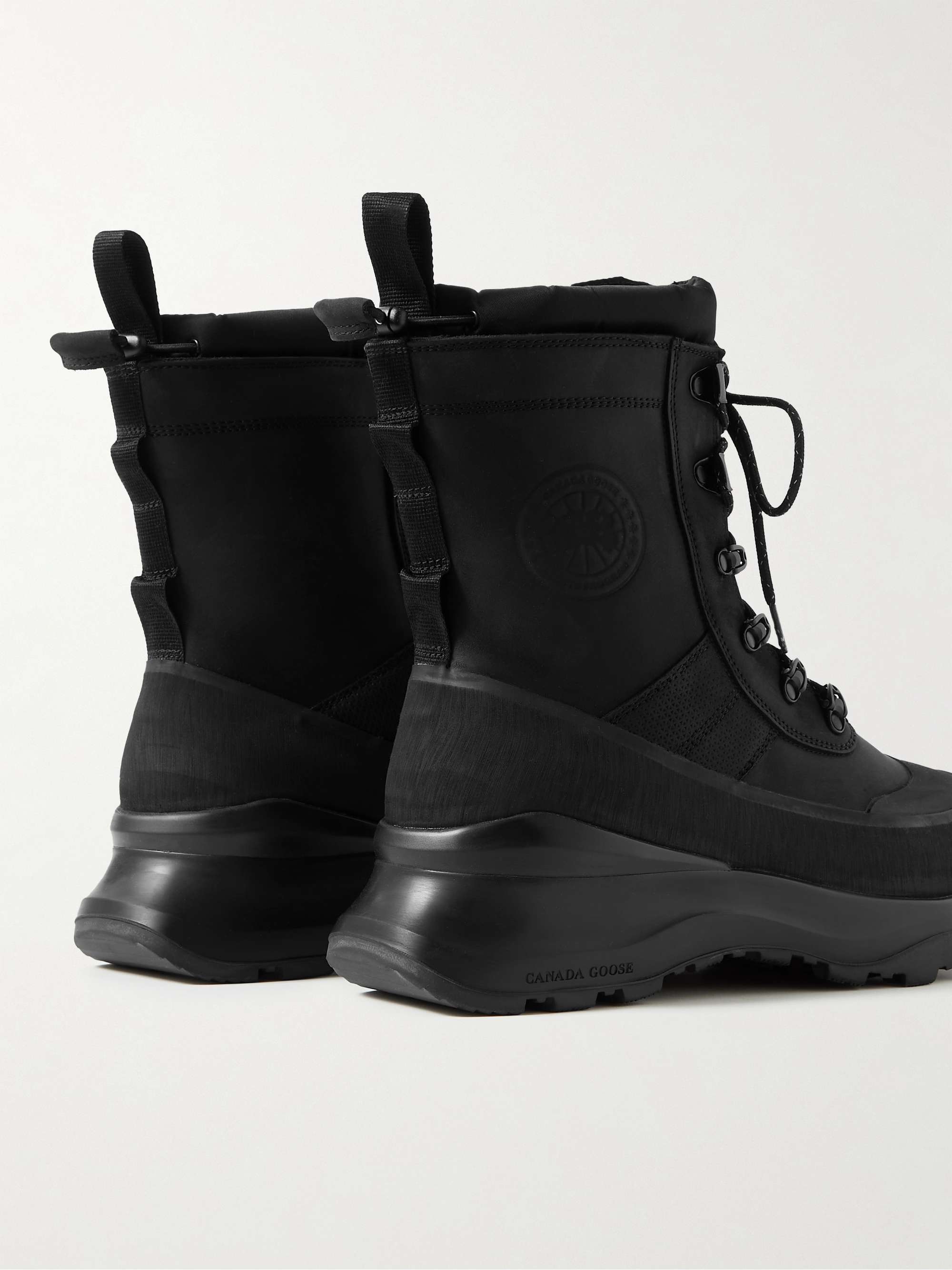 CANADA GOOSE Armstrong Rubber-Trimmed Nubuck Boots